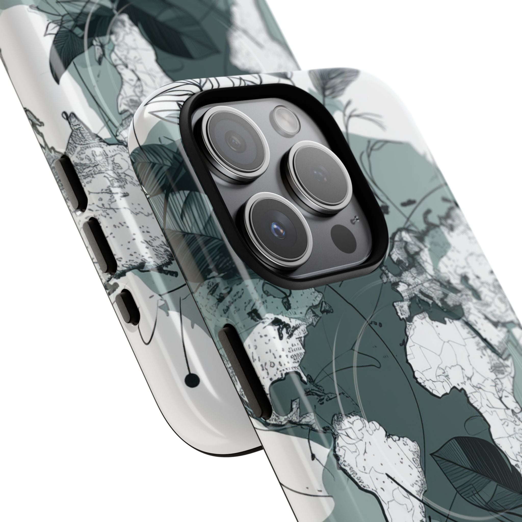 Botanische Weltkarte iPhone 15 – Tough+