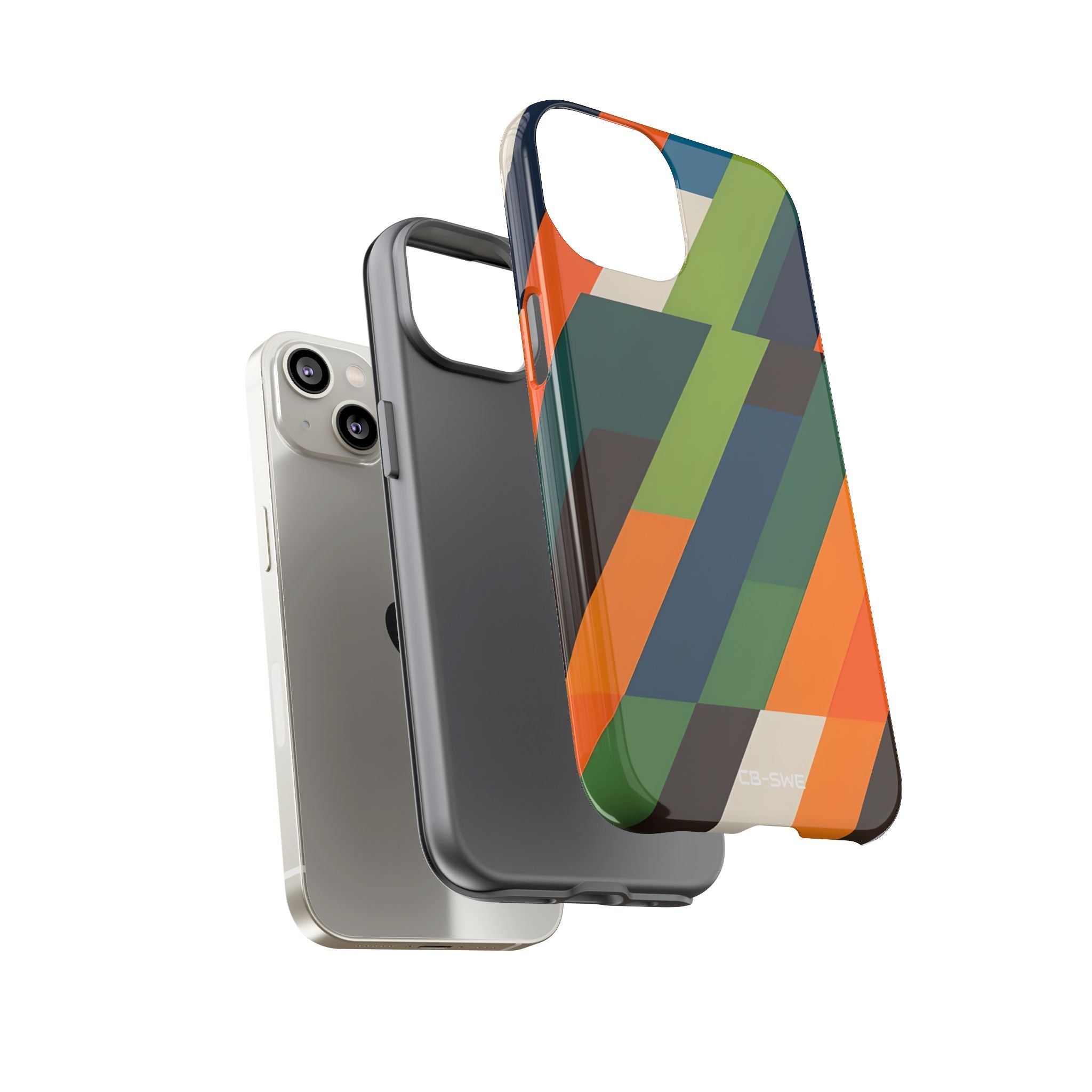Geometric Color Intersection - iPhone Case