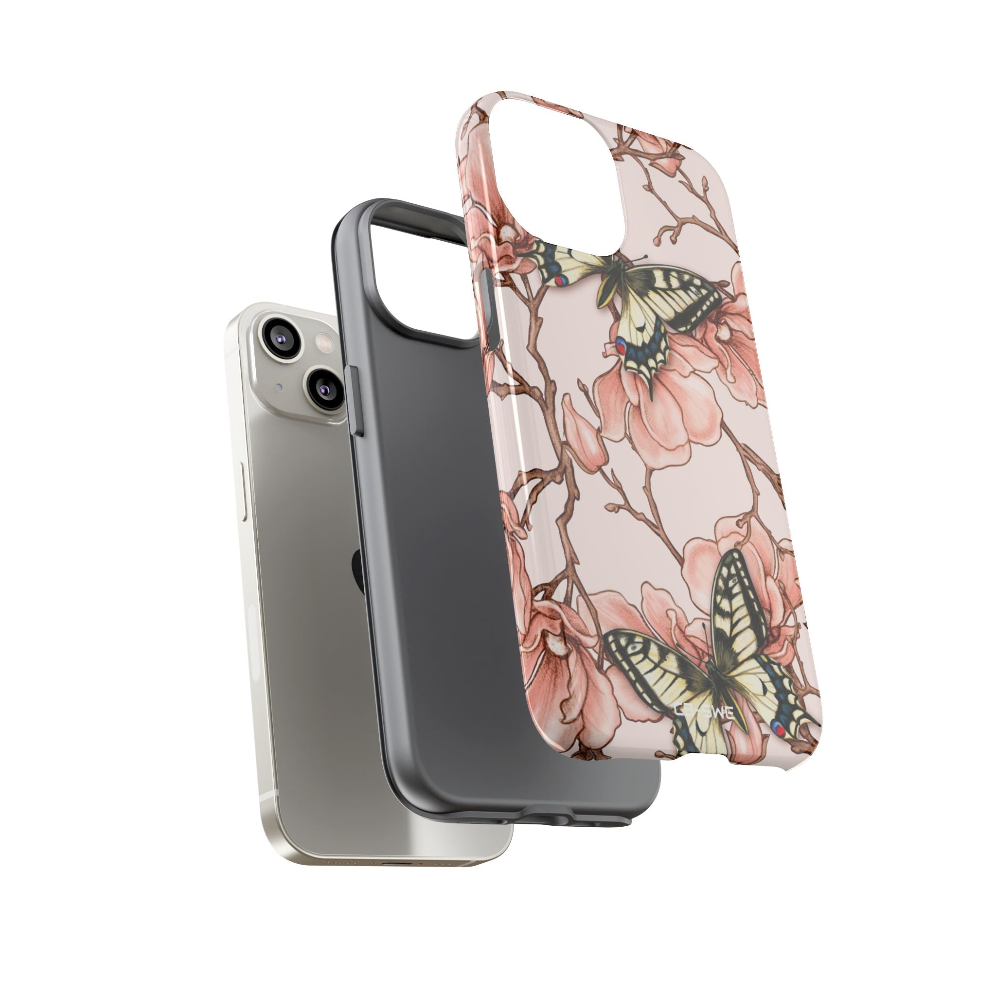 Butterflies and Magnolias Harmony - iPhone Case