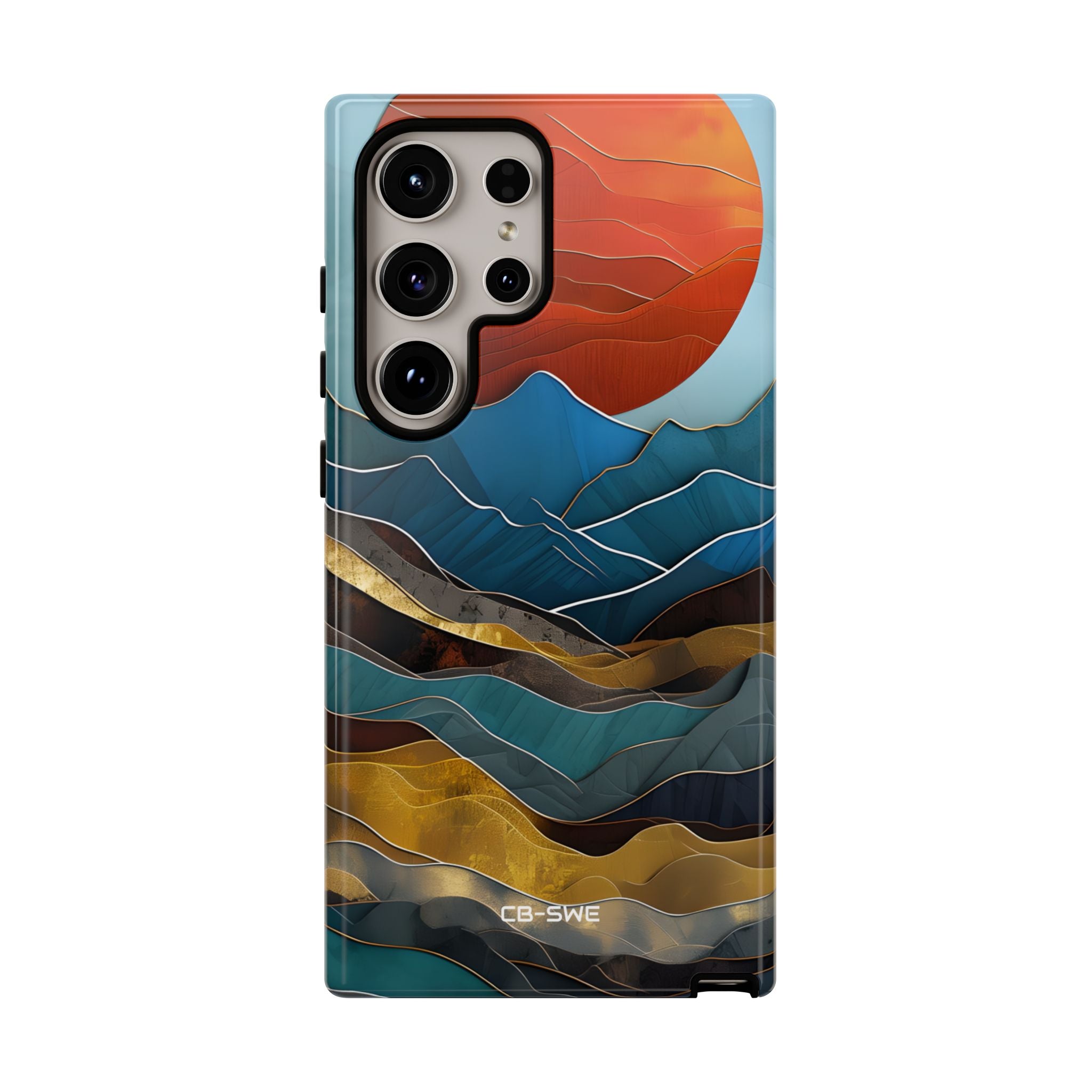 Sunset Geometry Waves - Samsung Case