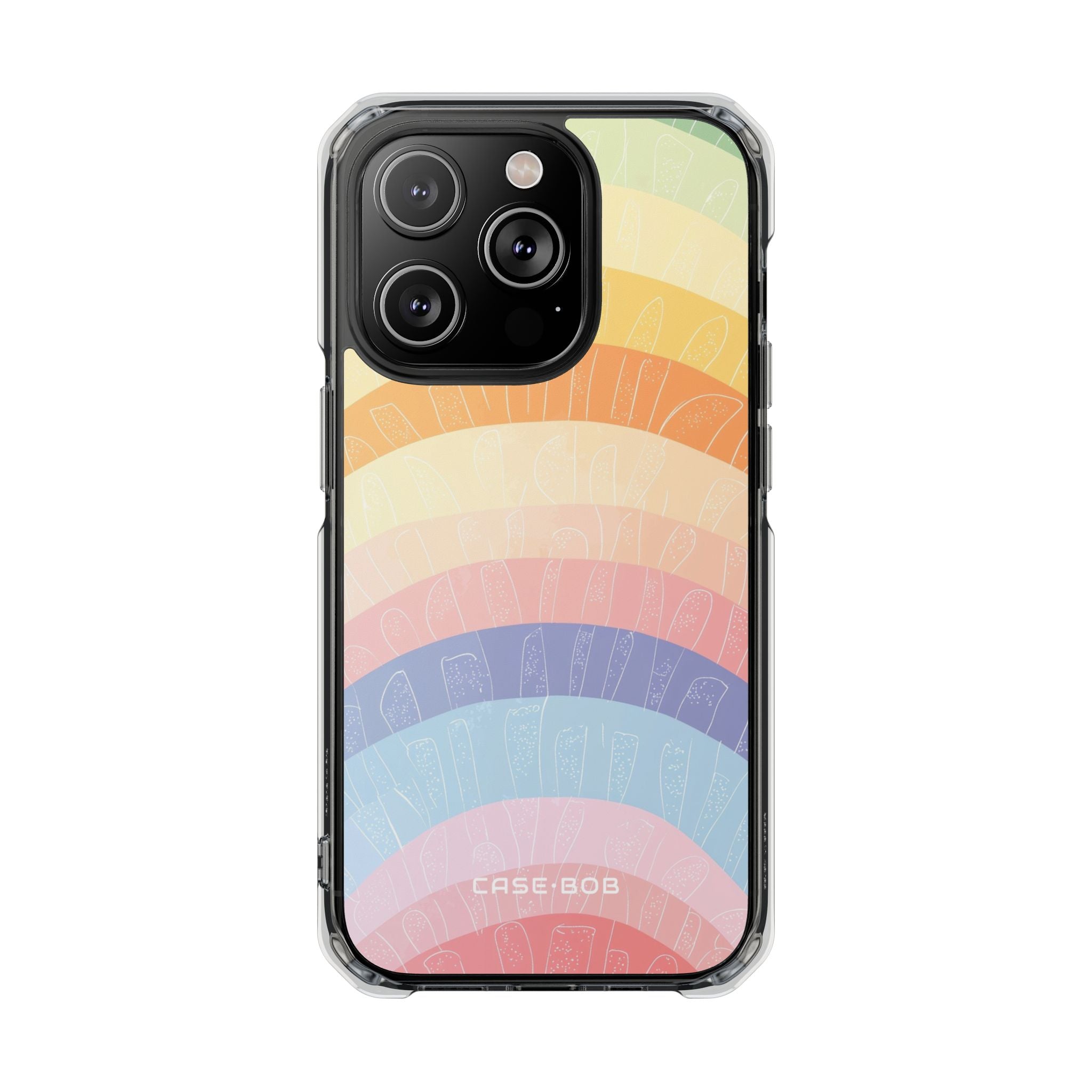 Pastel Rainbow Bands iPhone 14 Pro Case - Impact