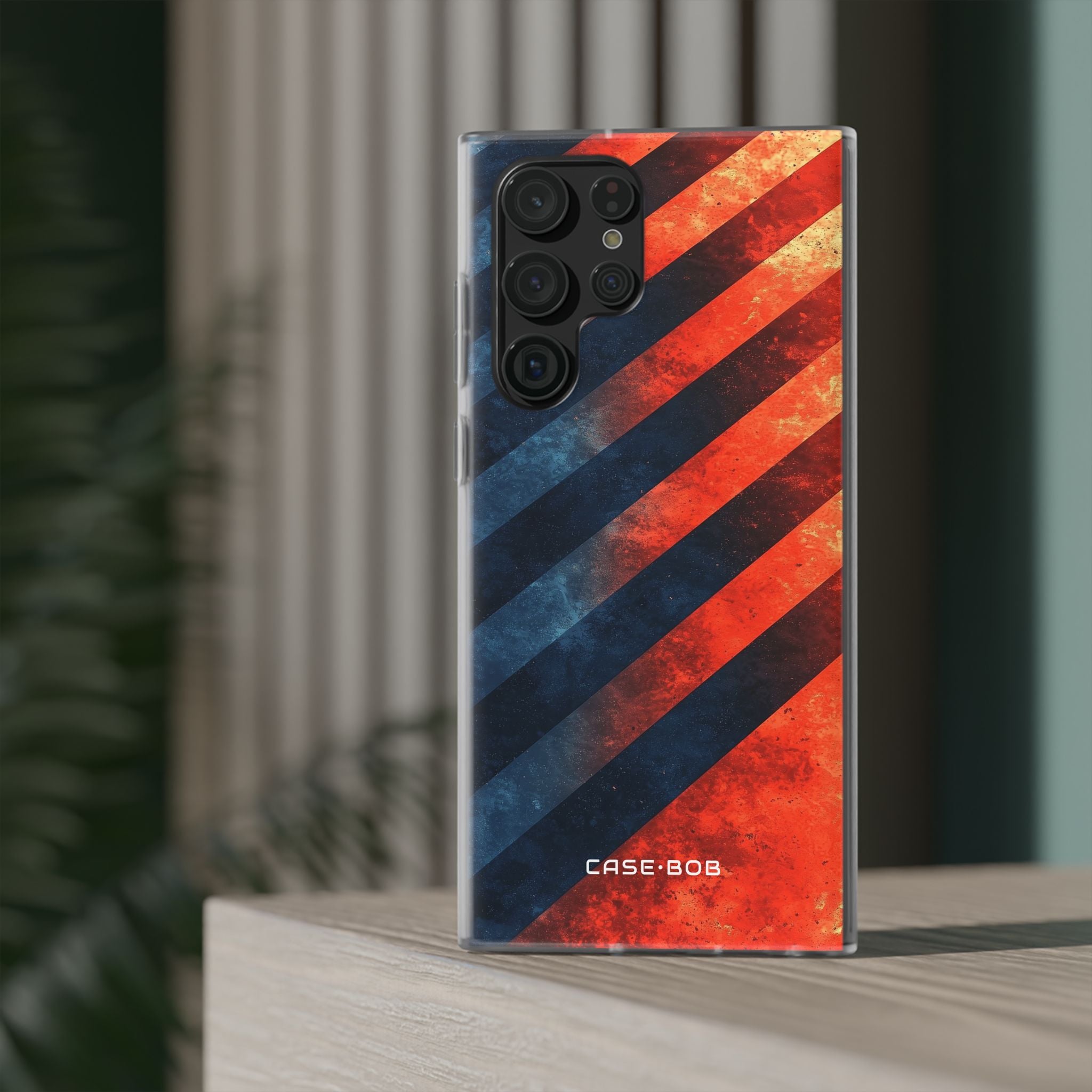 Diagonal Stripes Blaze Samsung S22 Ultra Case - Soft
