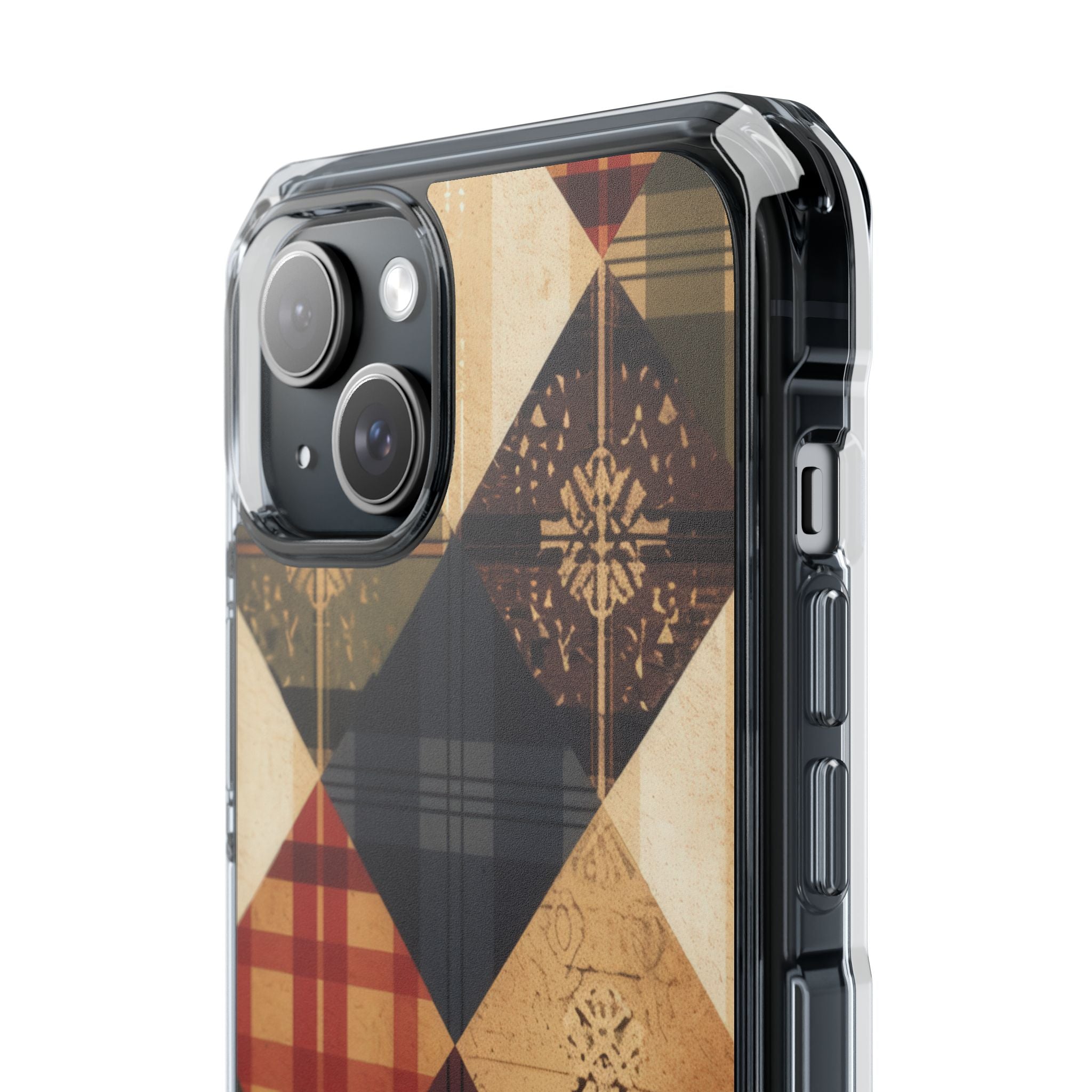 Rustic Quilt Charm iPhone 15 - Impact Clear+