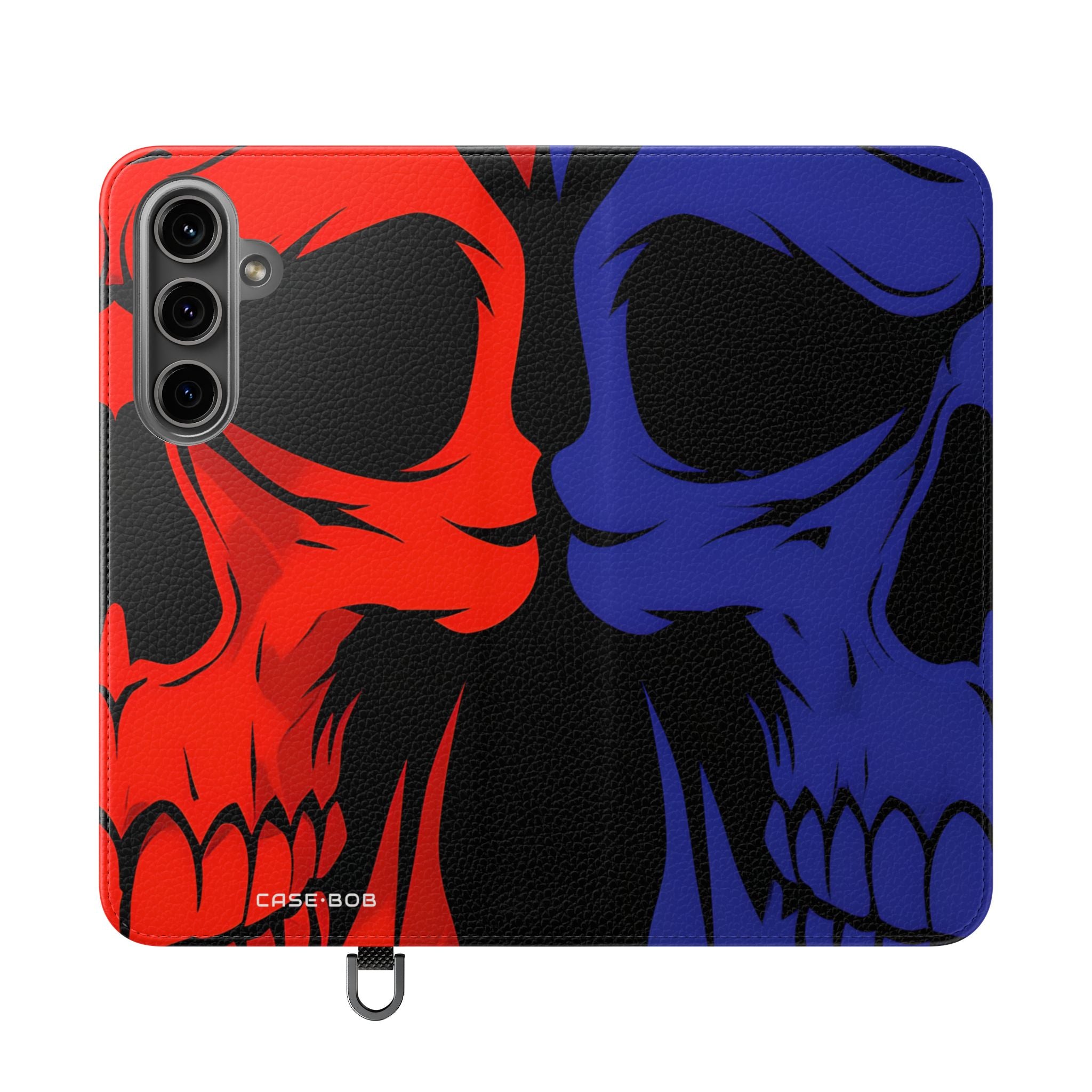 Dual Skulls RedBlue - Samsung S24 Plus Case - Wallet