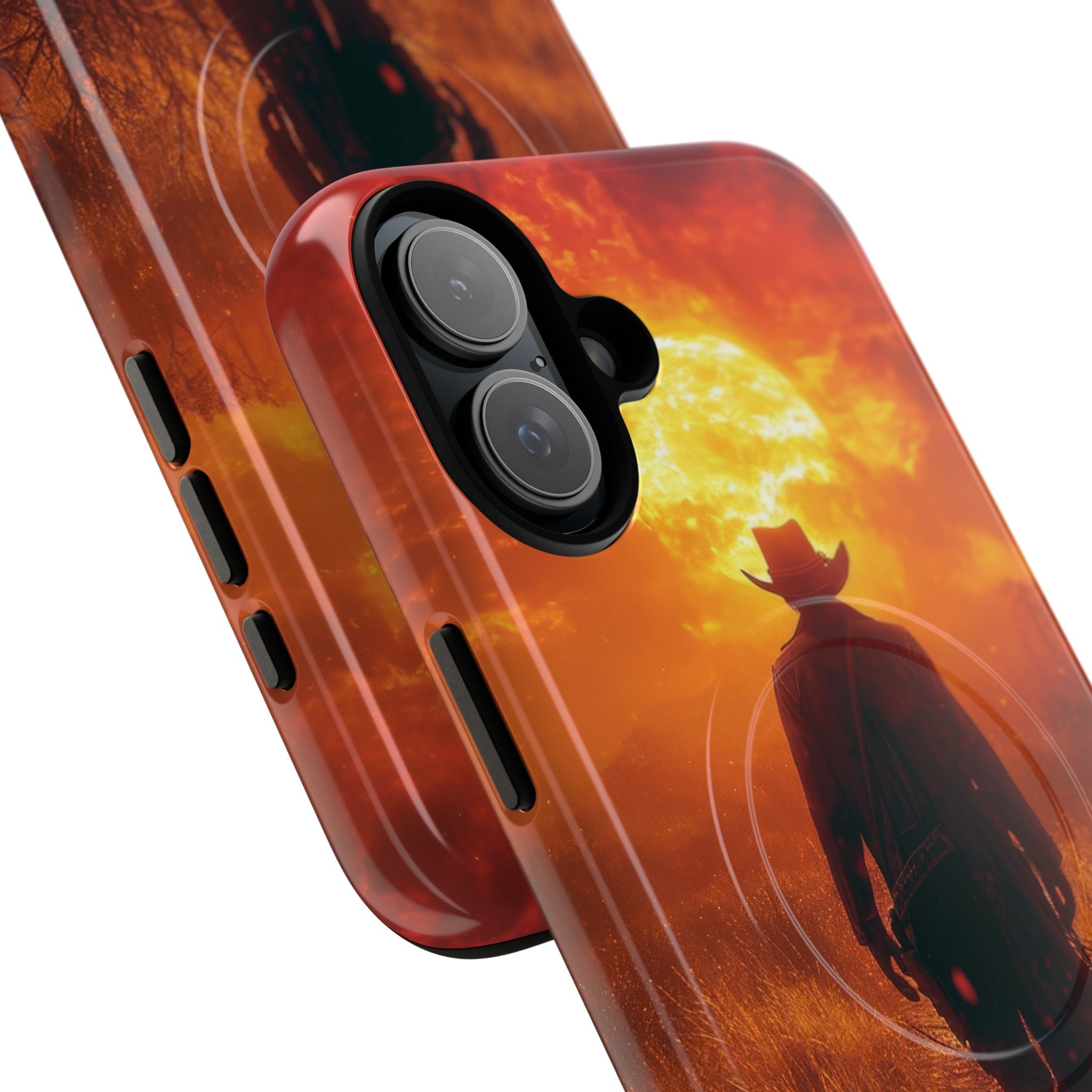 Fiery Sunset Cowboy iPhone 16 - Tough+