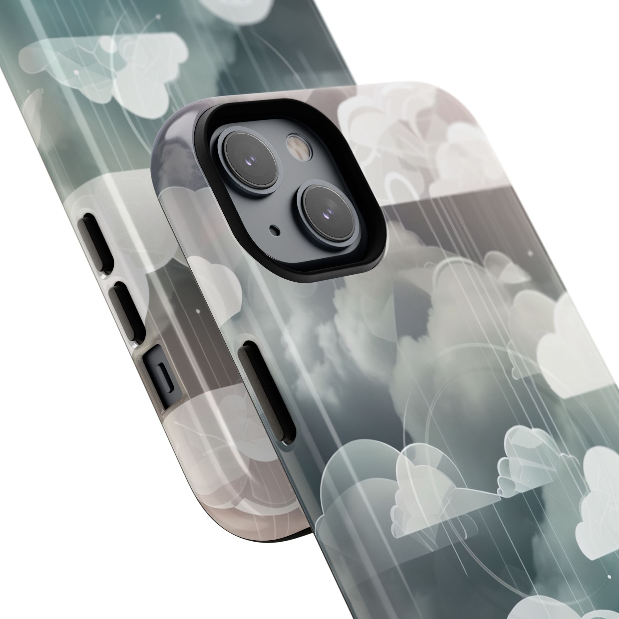 Silver Dream Clouds iPhone 14 - Tough+