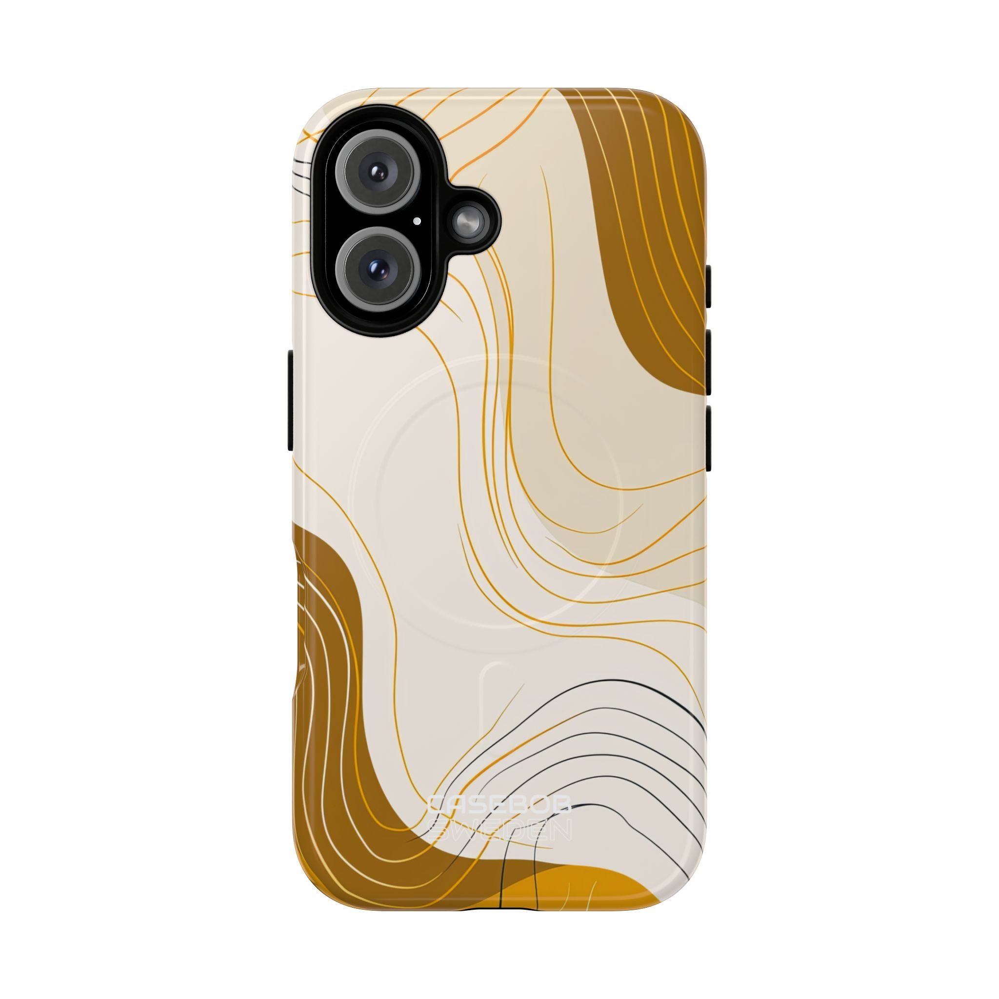 Golden Flow Lines iPhone 16 - Tough+