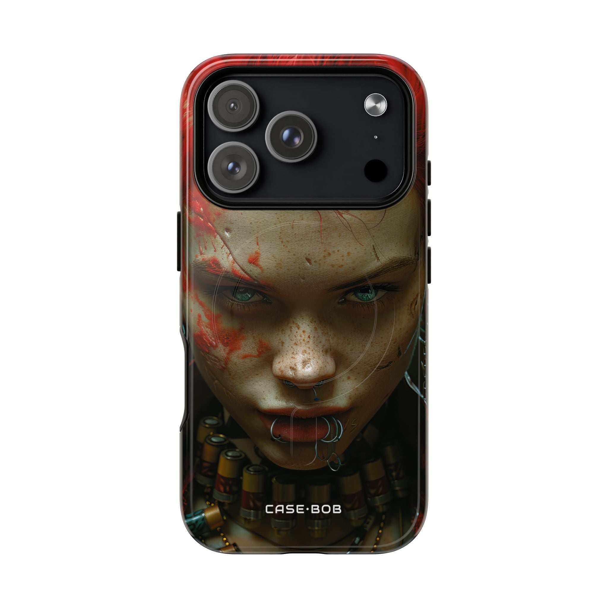 Red Spike Gaze iPhone 17 Pro Case - Tough+