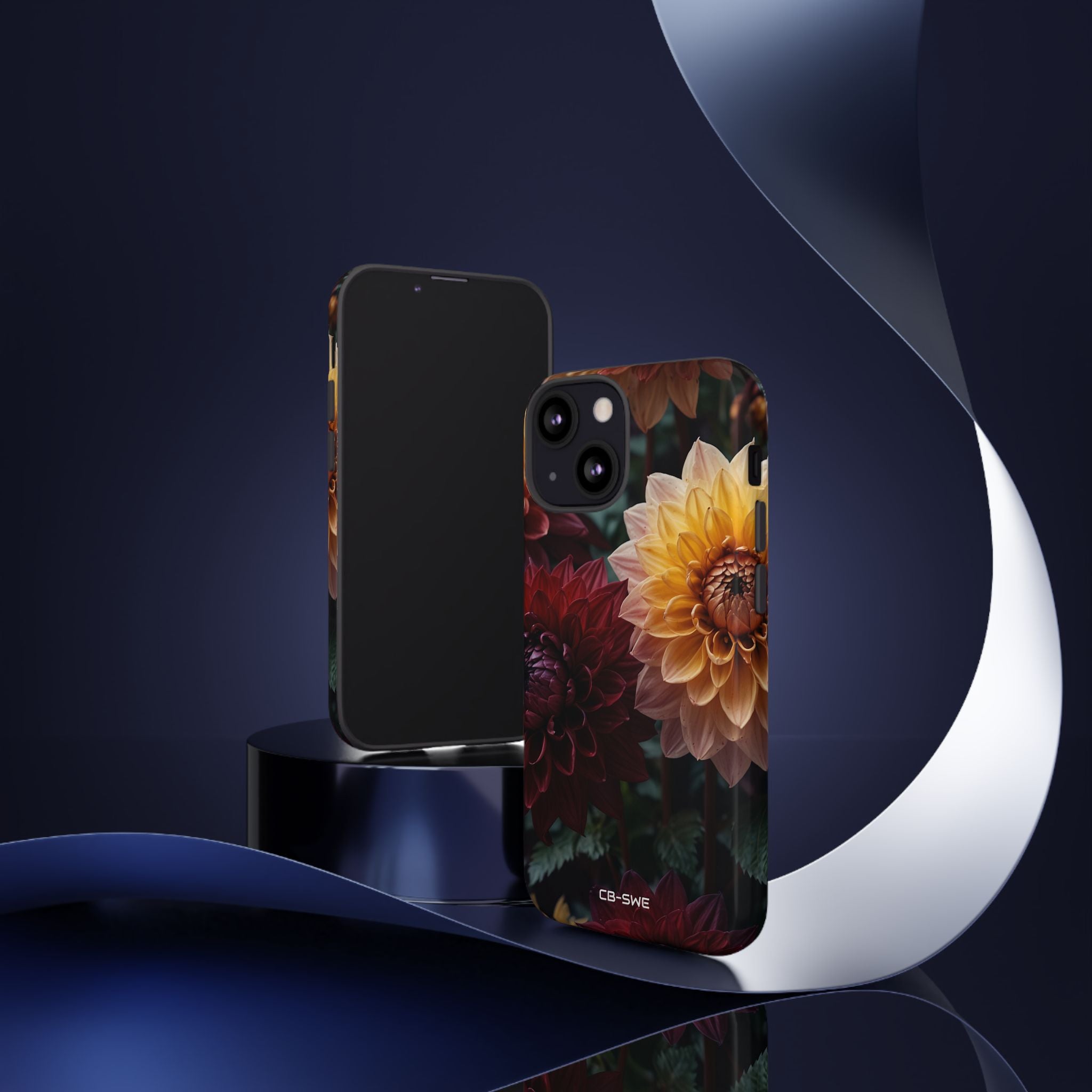 Dahlias Embrace Light - iPhone Case