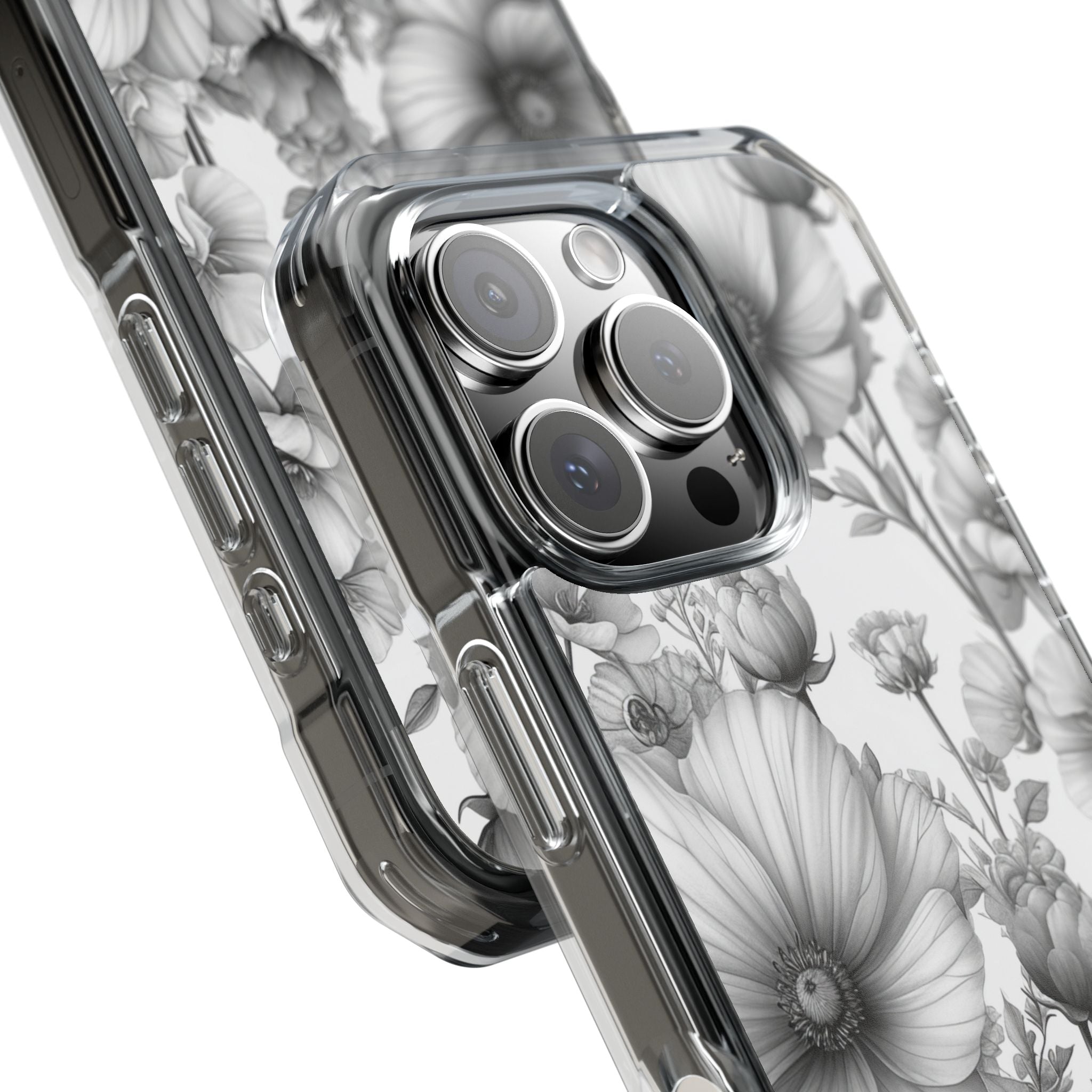 Vintage Floral Etching iPhone 16 - Impact Clear+