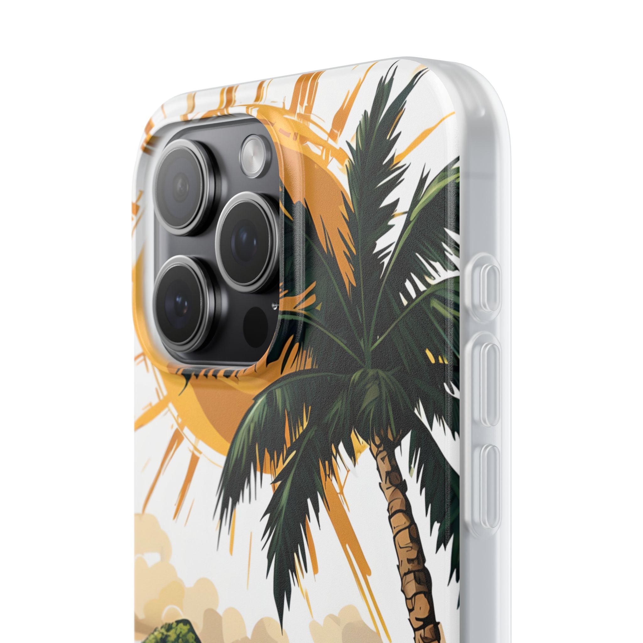 Sunny Palm Breeze iPhone 15 Pro Max Case - Soft