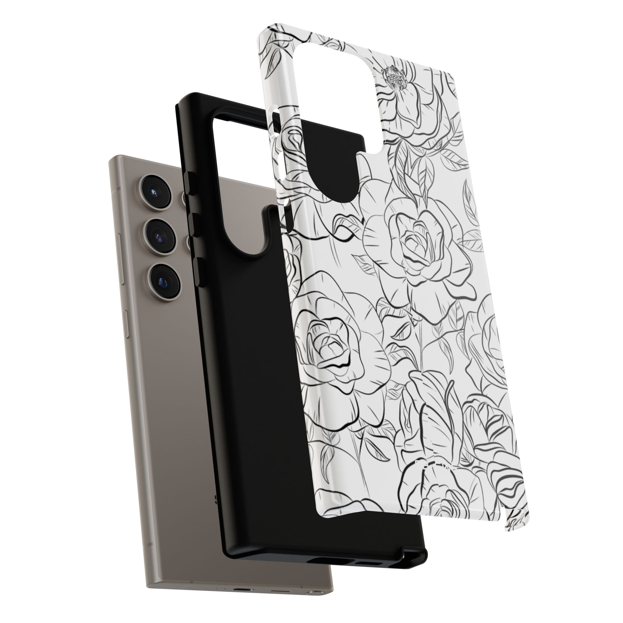Intricate Rose Sketches - Samsung Case