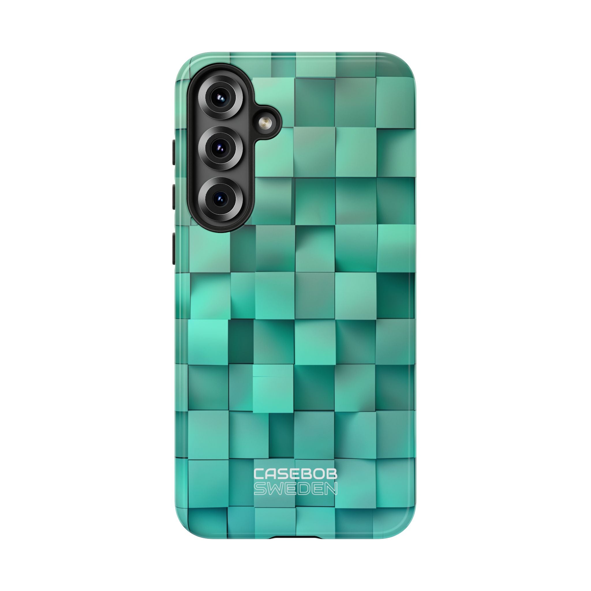 Gevouwen Blauwe Vierkanten Samsung S25 - Tough