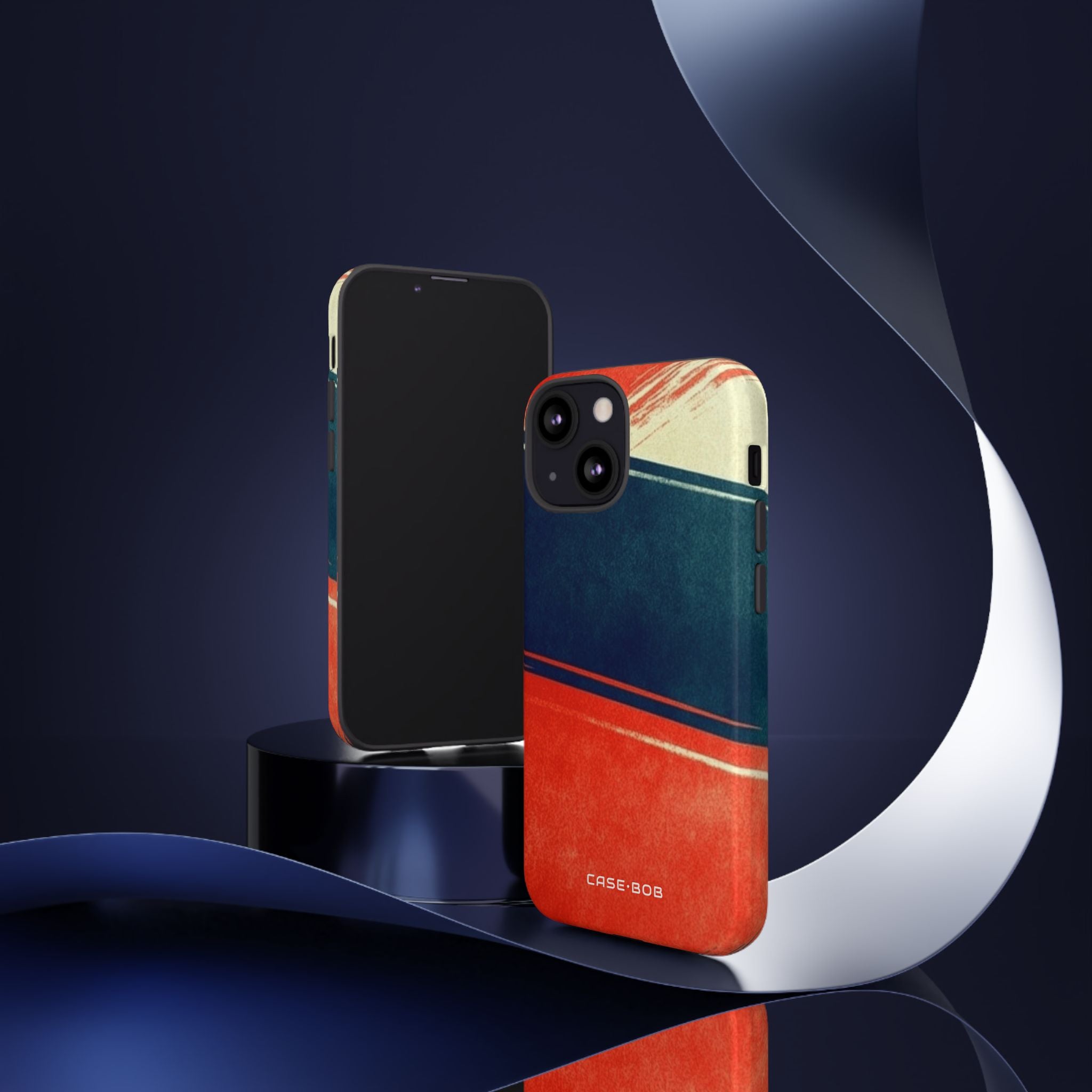 Blue Diagonal Motion iPhone 13 Mini Case - Tough