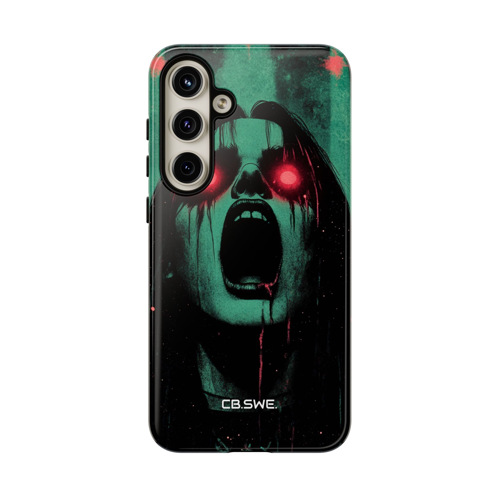Horror Poster Frau leuchtend rote Augen Samsung S24 - Robust