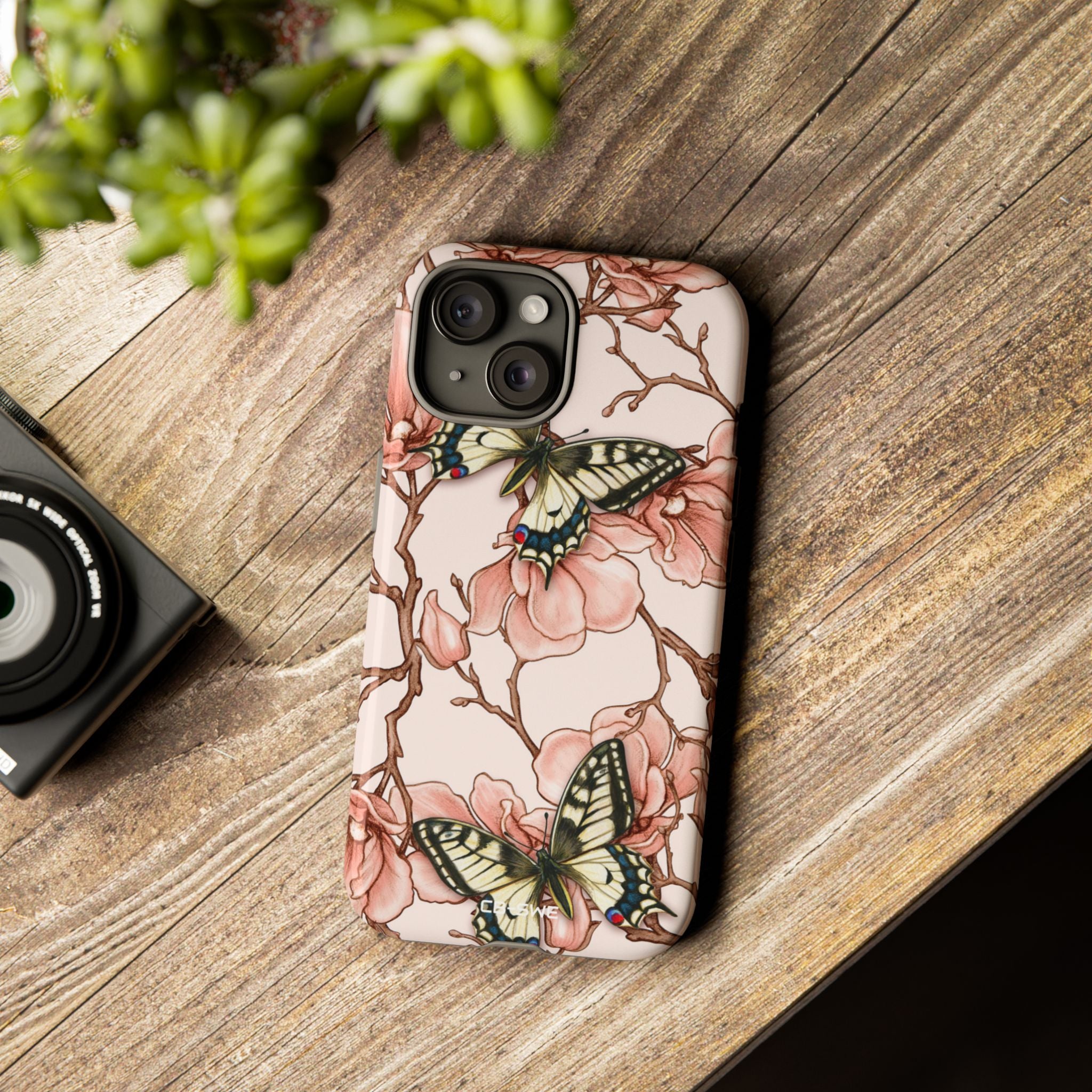 Butterflies and Magnolias Harmony - iPhone Case