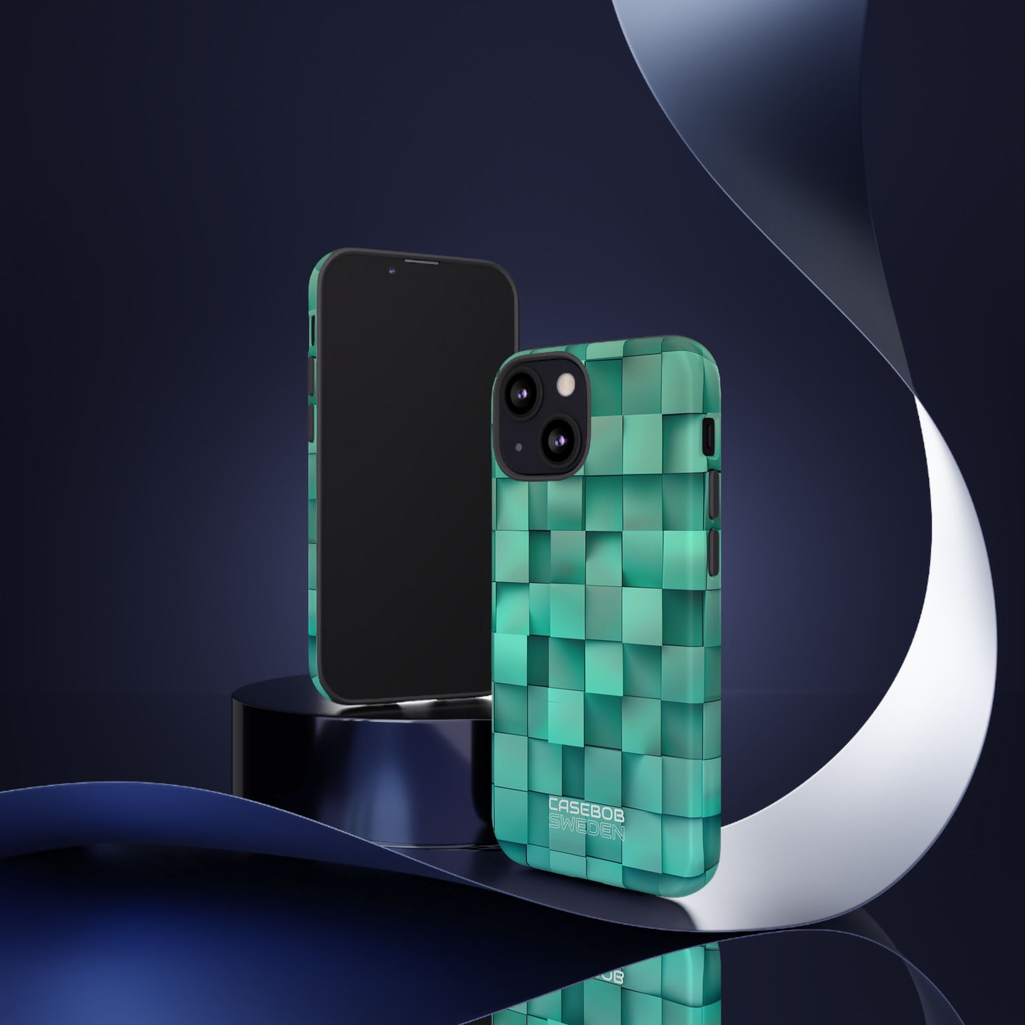 Folded Blue Squares iPhone 13 - Tough