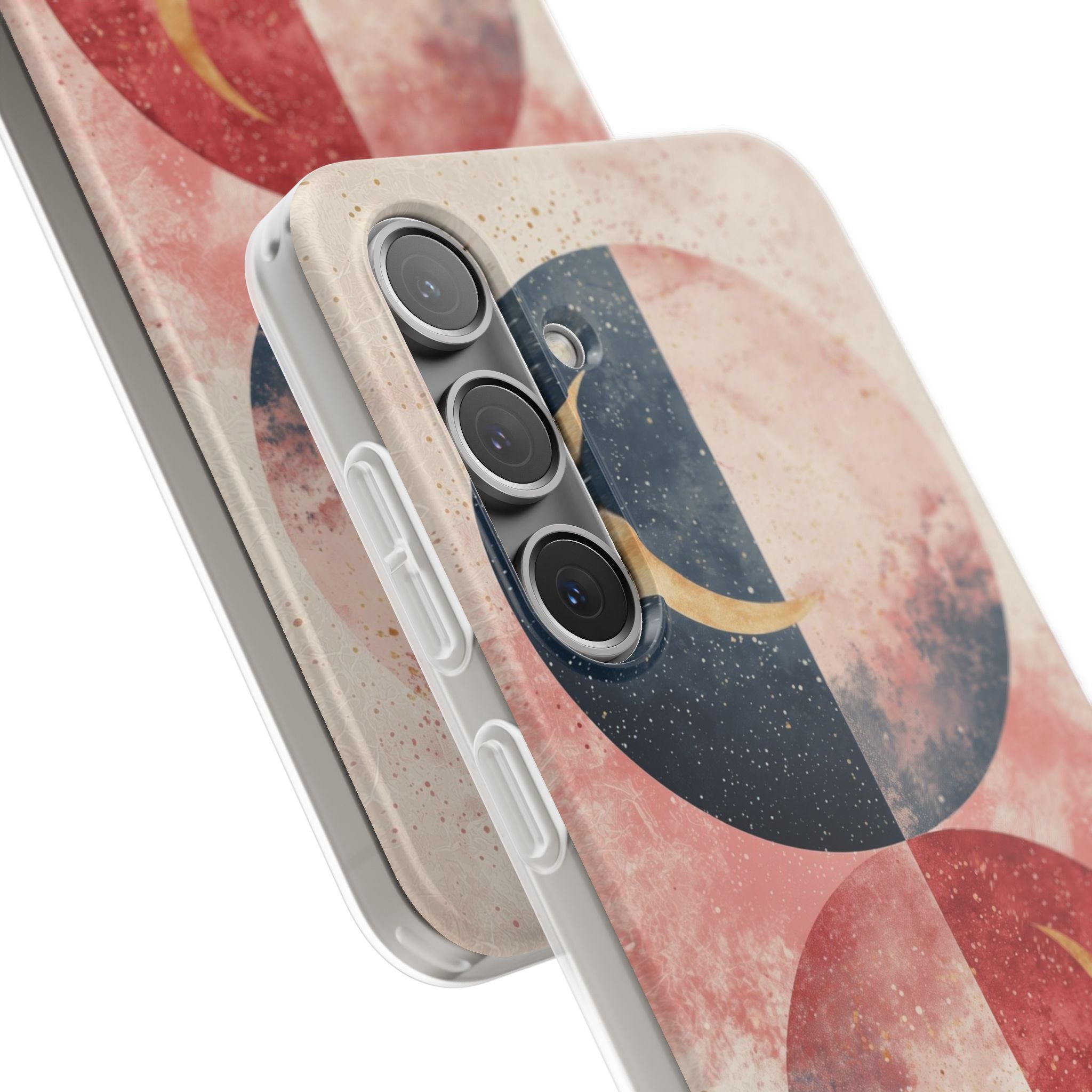 Golden Crescent Circles Samsung S24 Plus Case - Soft