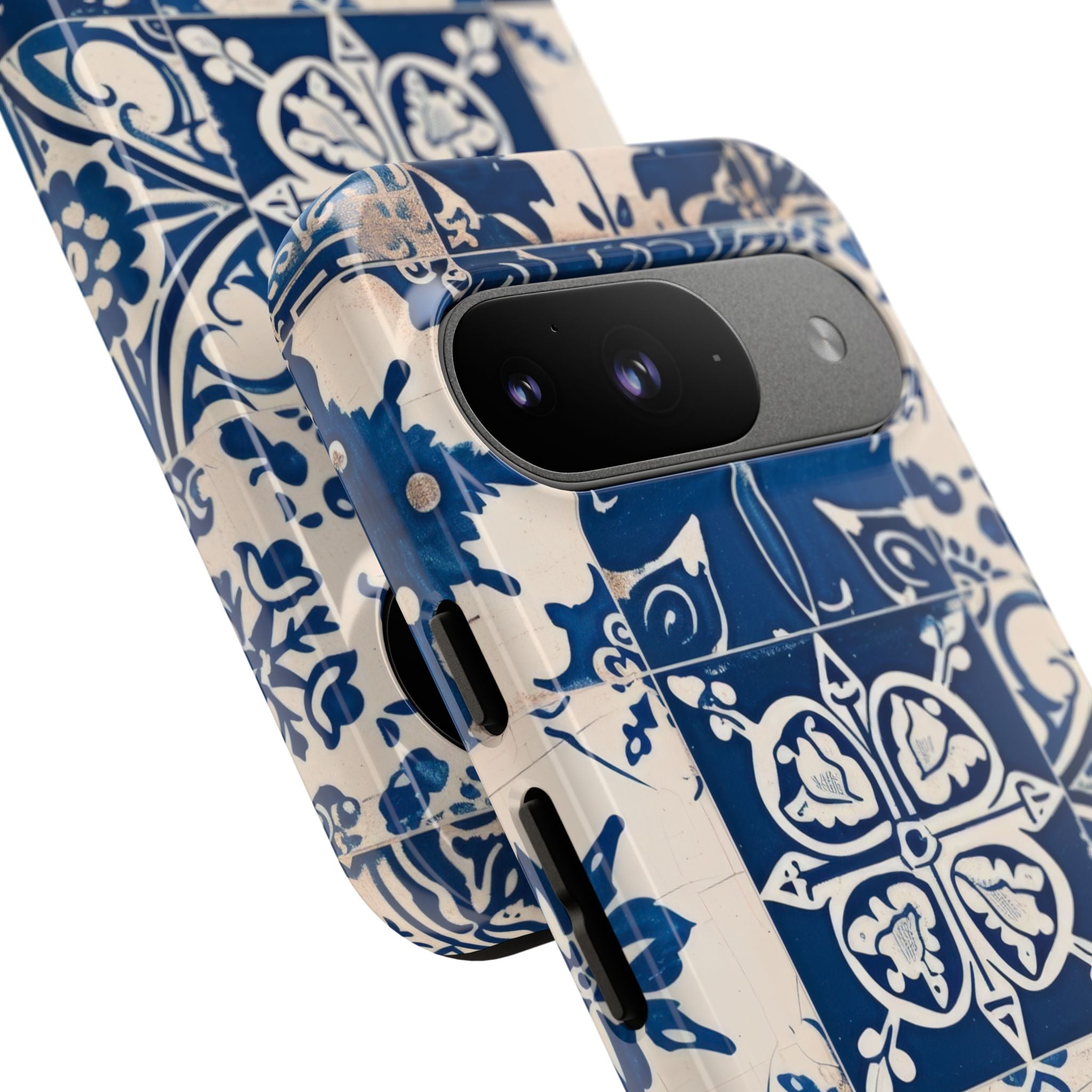Ornate Blue Tiles Google Pixel 9 - Tough