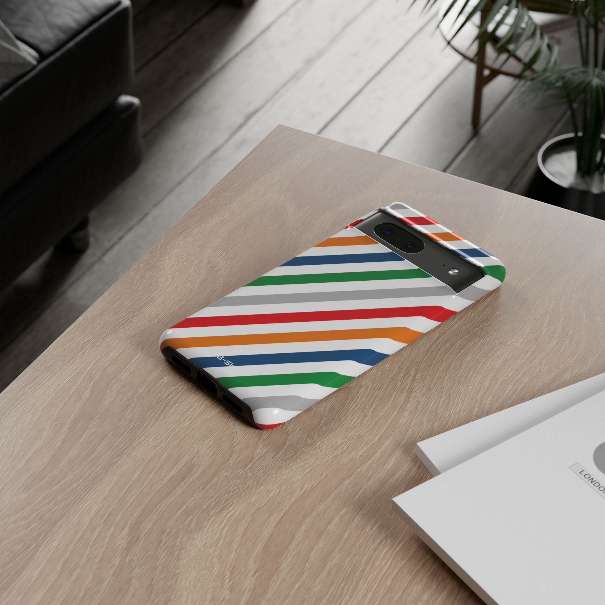 Vibrant Geometric Stripes - Google Pixel Case