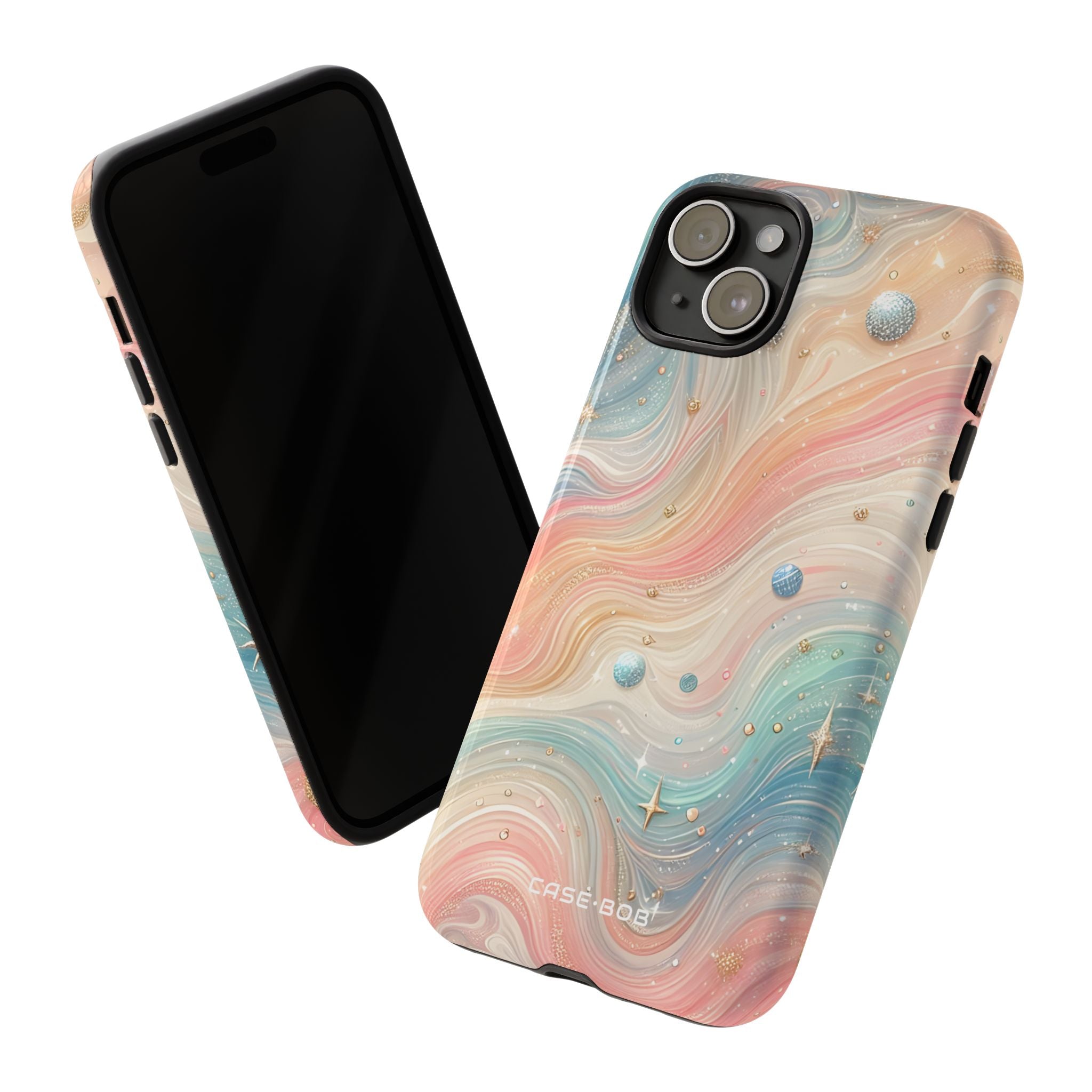 Iridescent Swirls iPhone 15 Plus Case - Tough