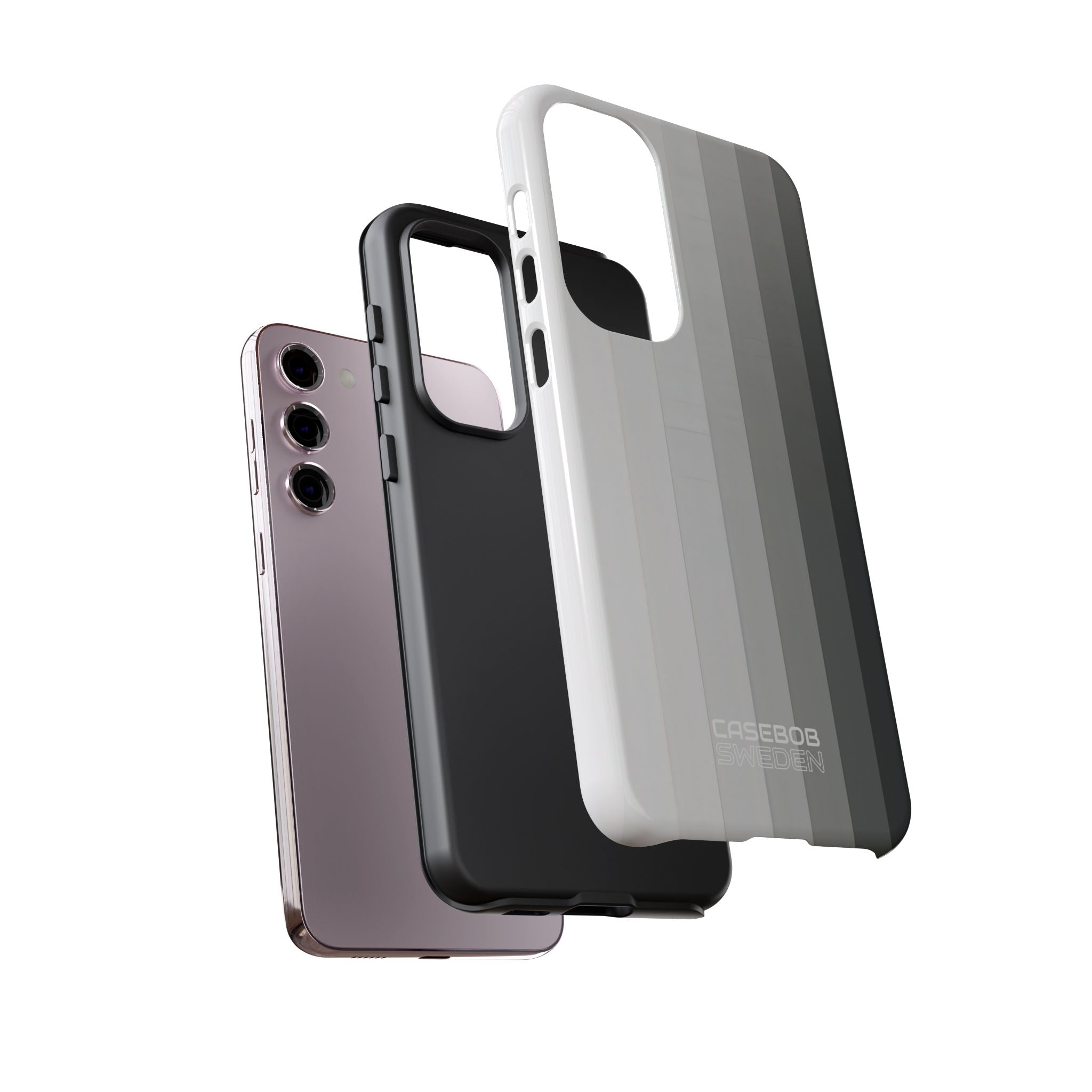 Silver Gradient Stripes Samsung S23 - Tough