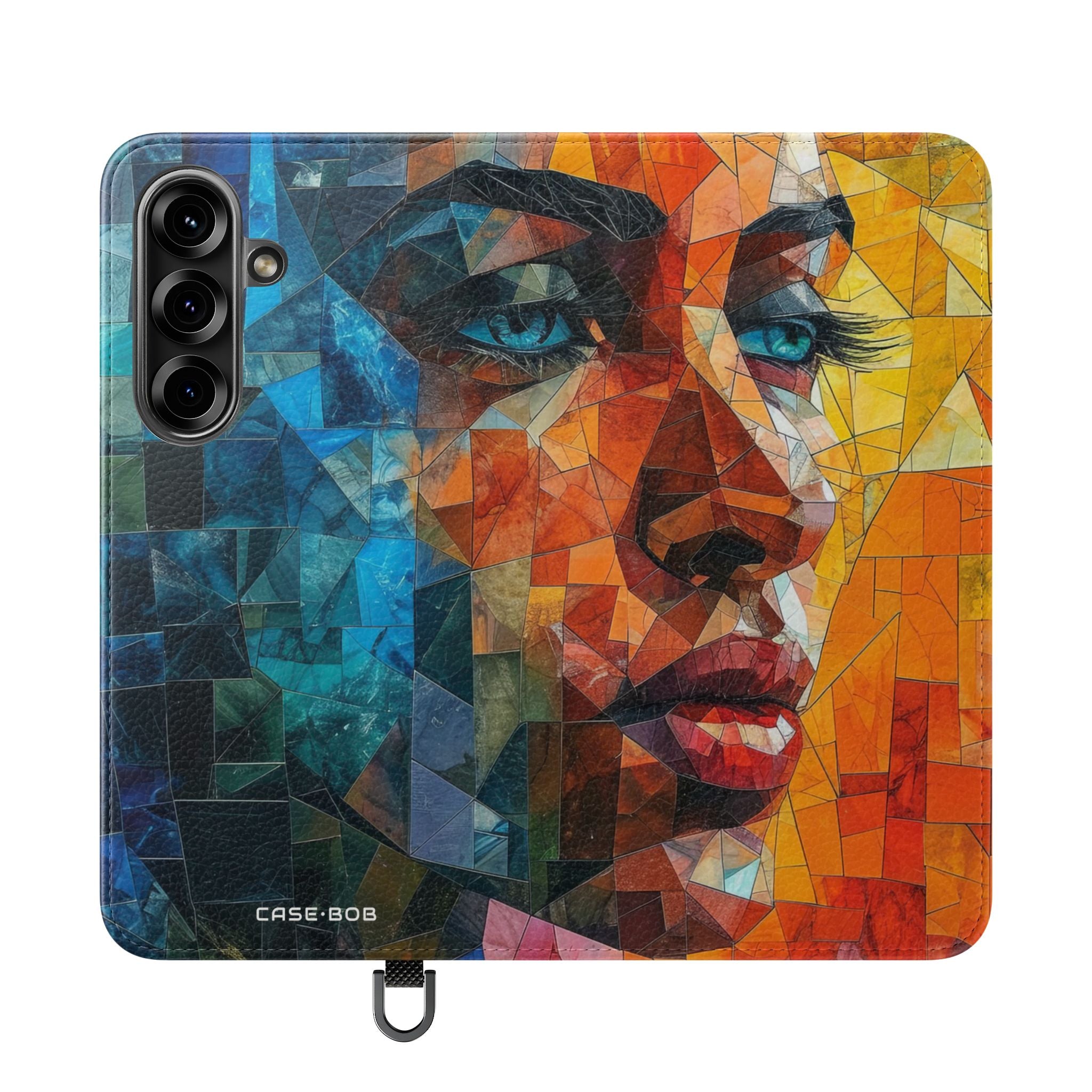 Mosaic Gaze Blue - Samsung S25 Case - Wallet