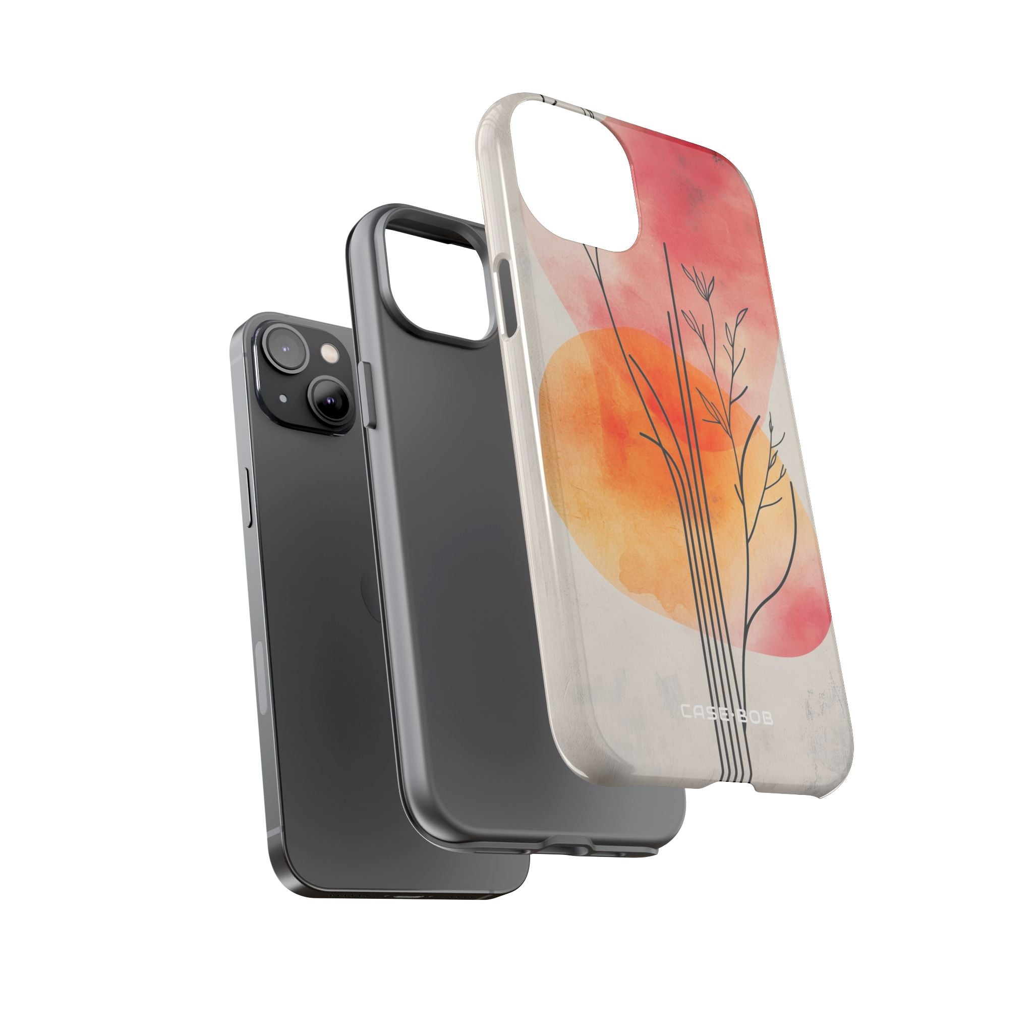 Curved Stem Sunset iPhone 14 Plus Case - Tough