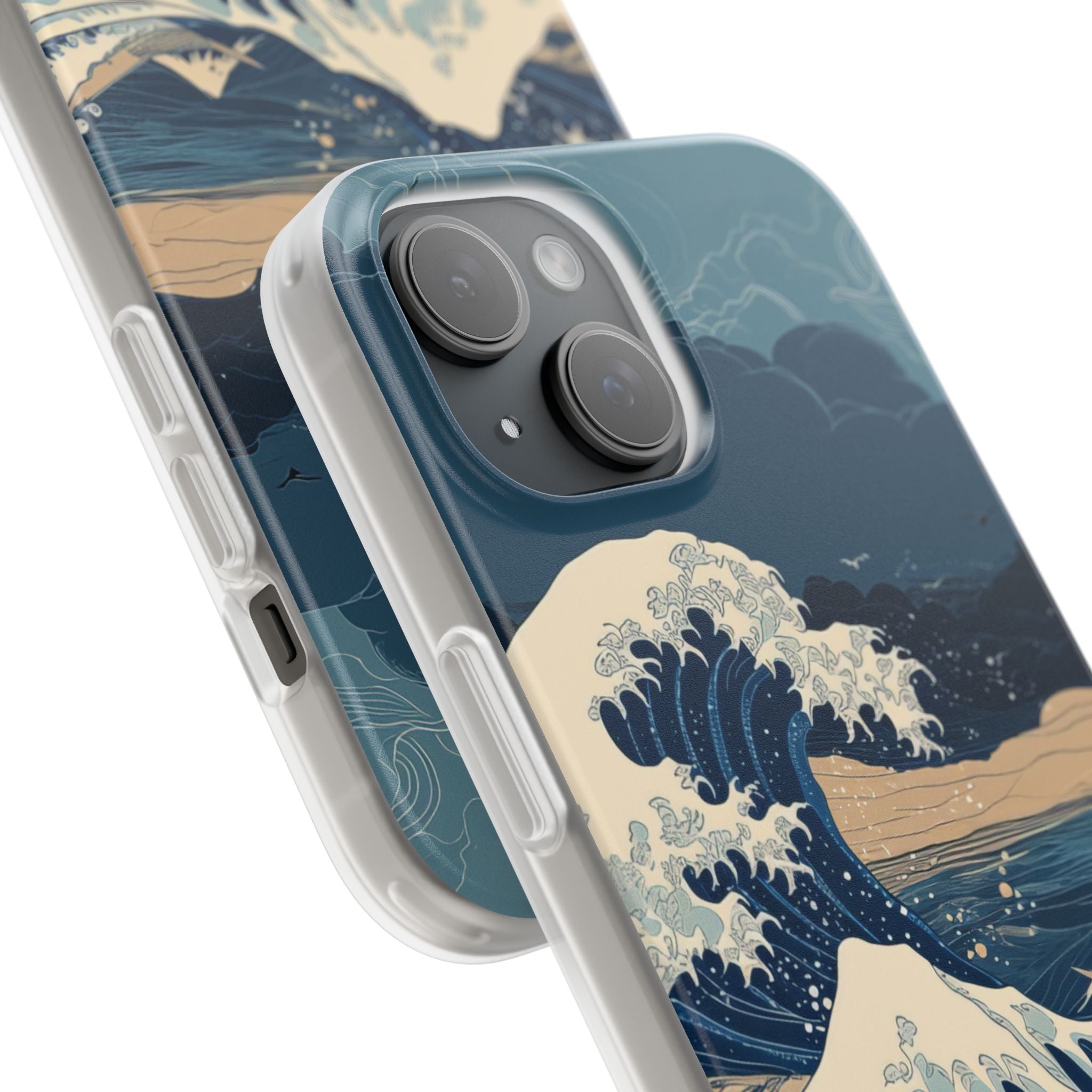 Cresting Blue Wave iPhone 15 Case - Soft