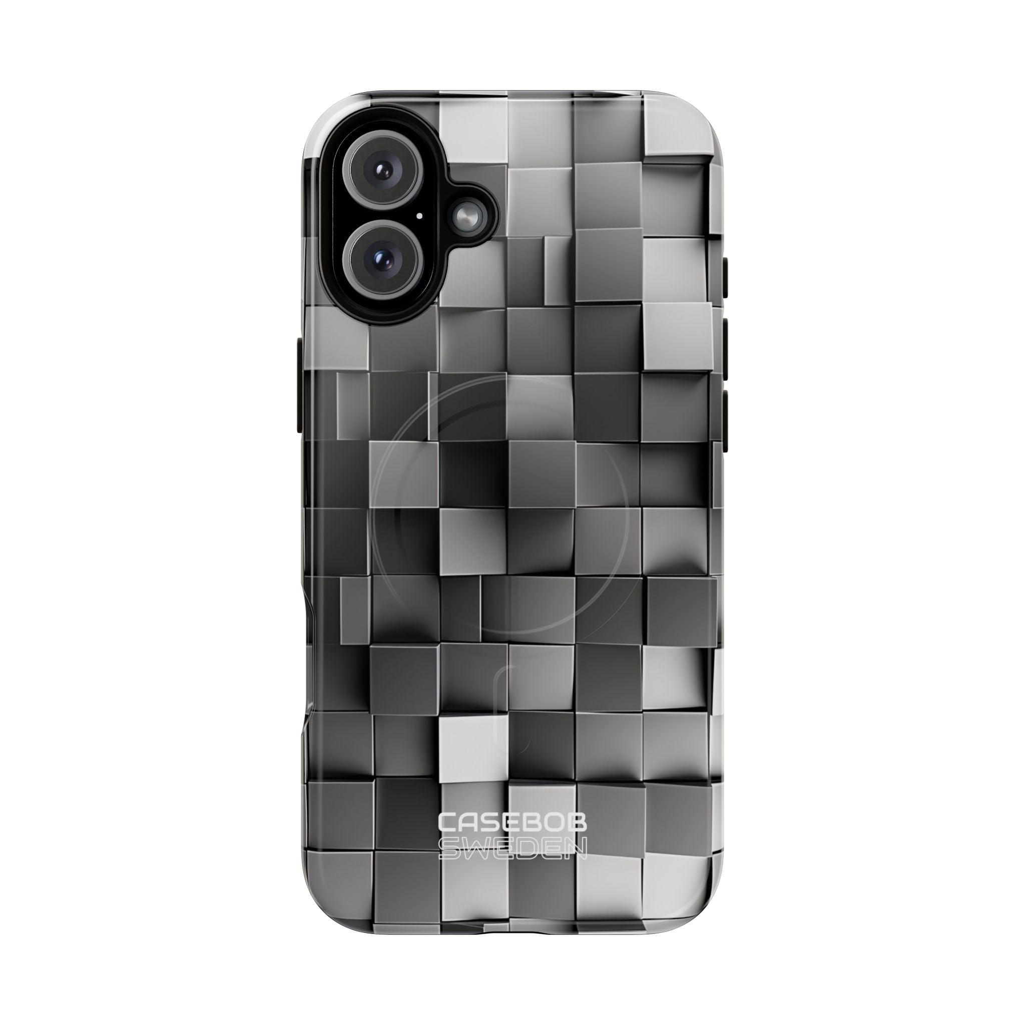 Monochrome Cube Depth iPhone 16 - Tough+