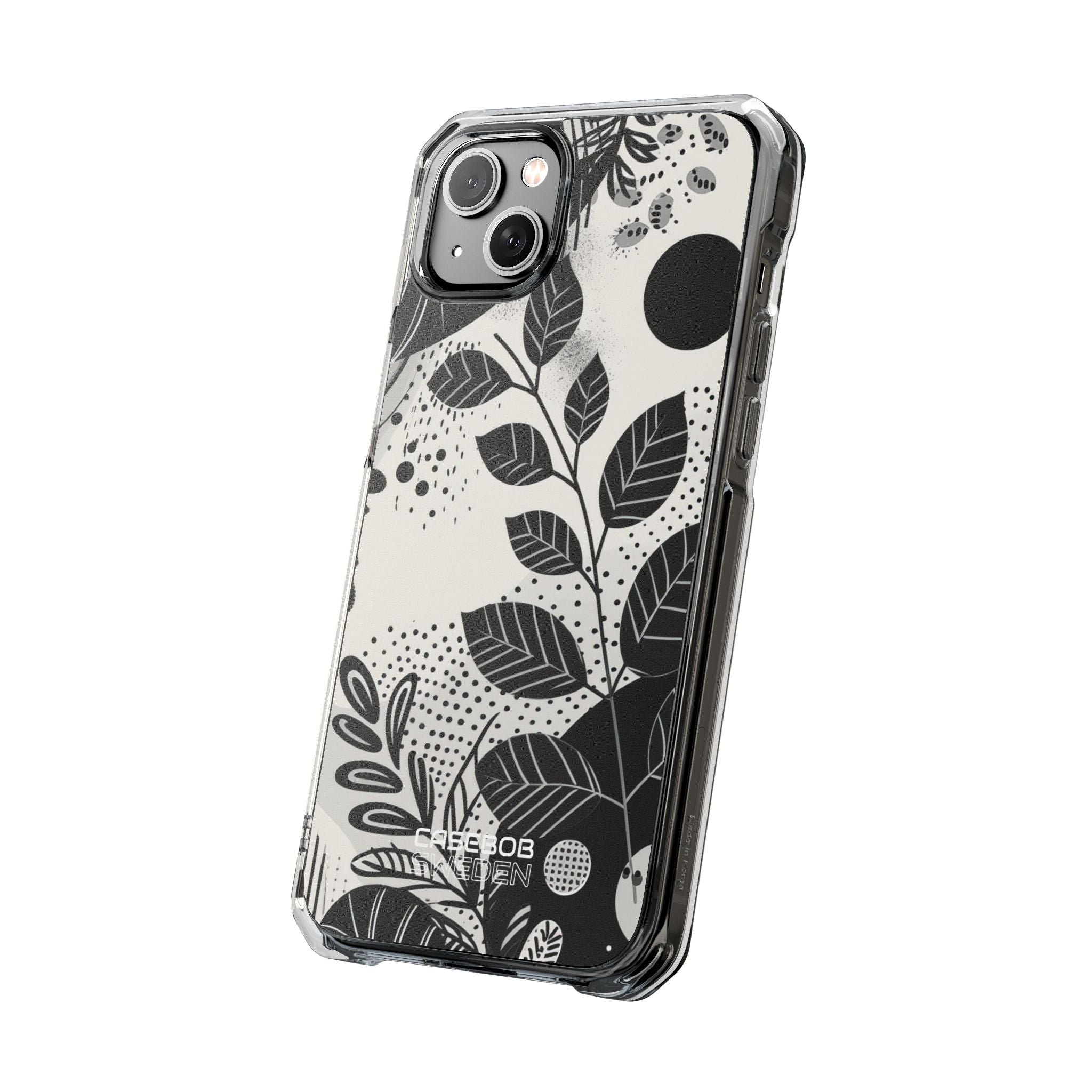 Monochrome Leaf Rhythm iPhone 14 - Impact Clear+