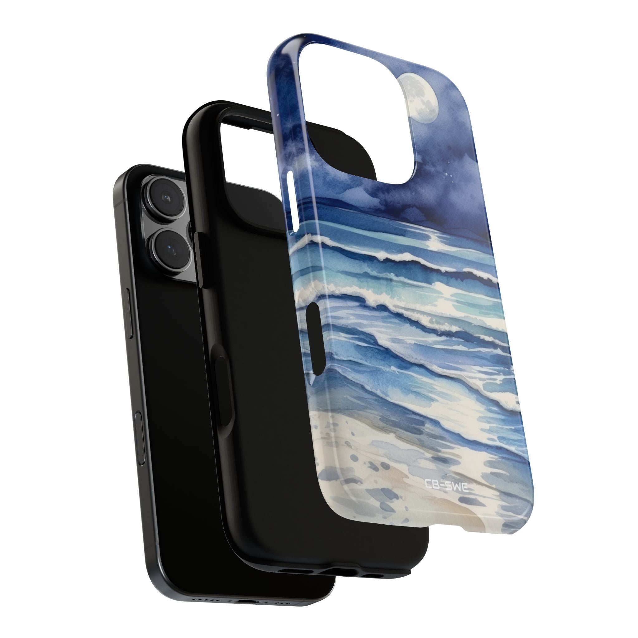 Moonlight Reflects Waves - iPhone Case