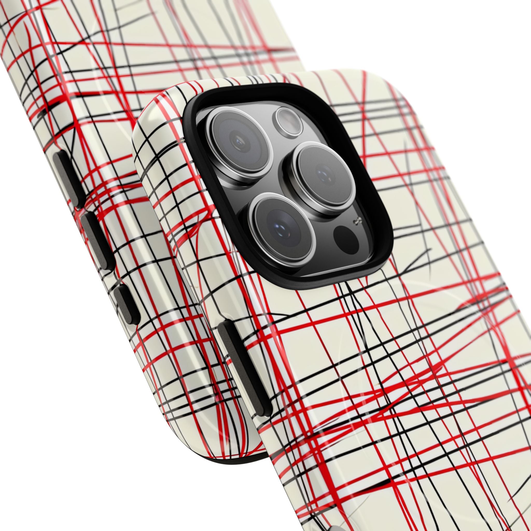 Crimson Wire Tangle iPhone 16 - Tough+