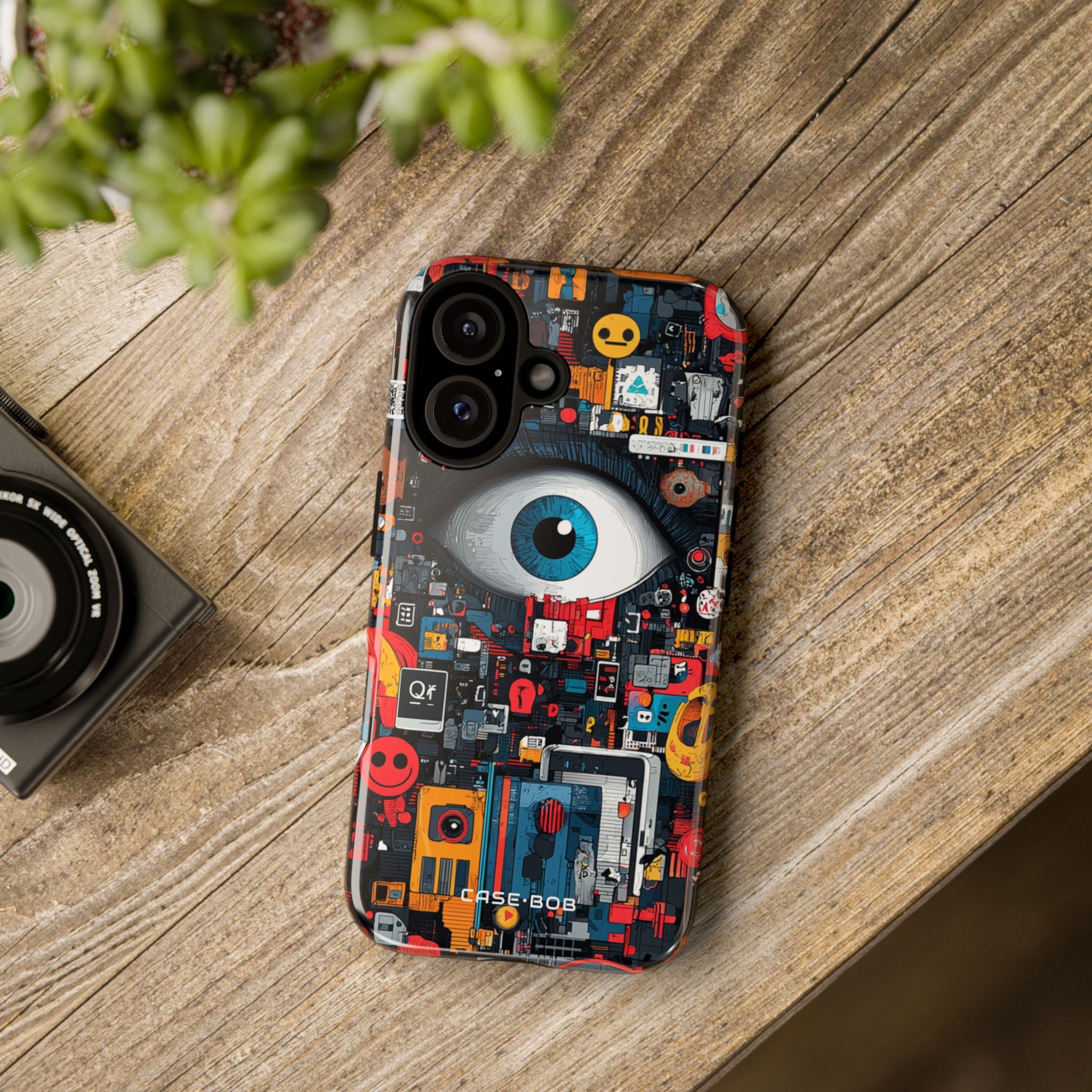 Digital Eye Blue iPhone 16 Case - Tough