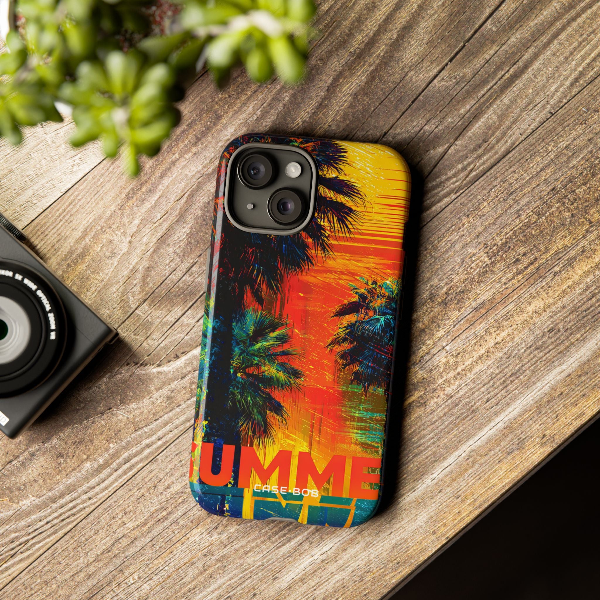 Tropical Sunburst iPhone 15 Case - Tough