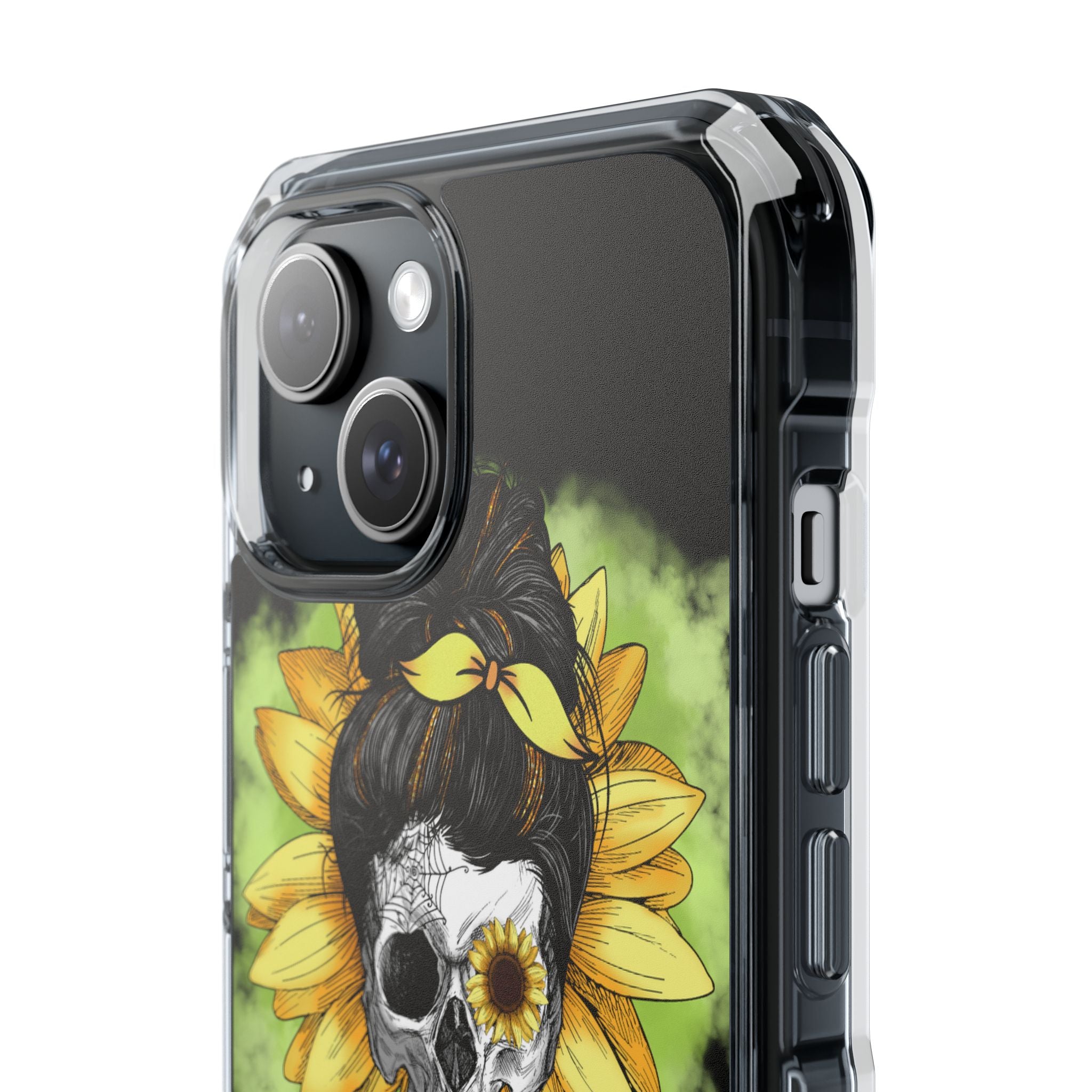Sunflower Skull iPhone 15 Case - Impact