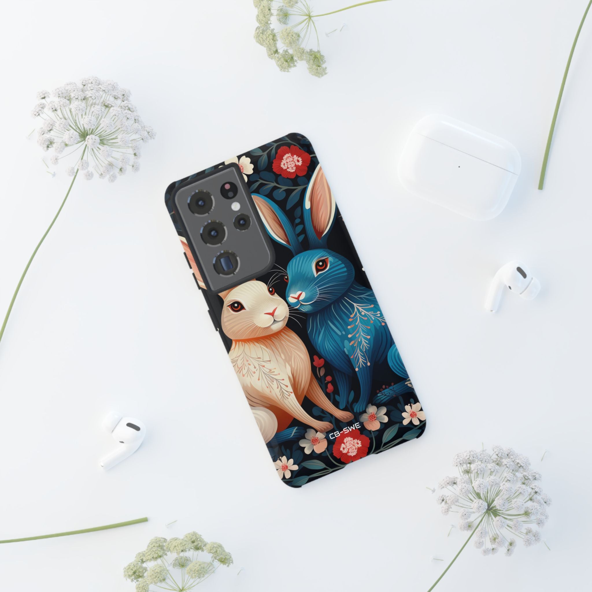 Rabbits Embrace Blossoms - Samsung Case
