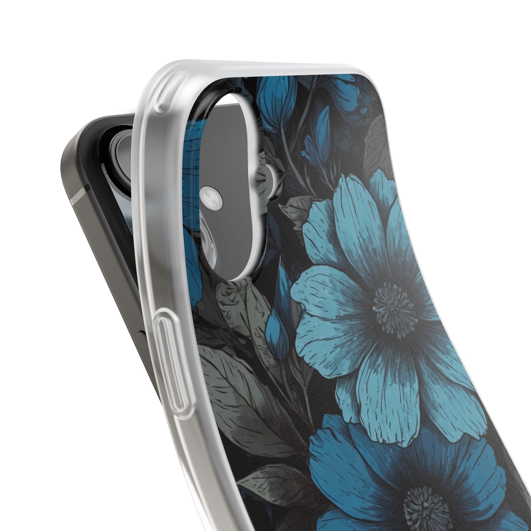 Blue Petal Radiance iPhone 16 Plus Case - Soft