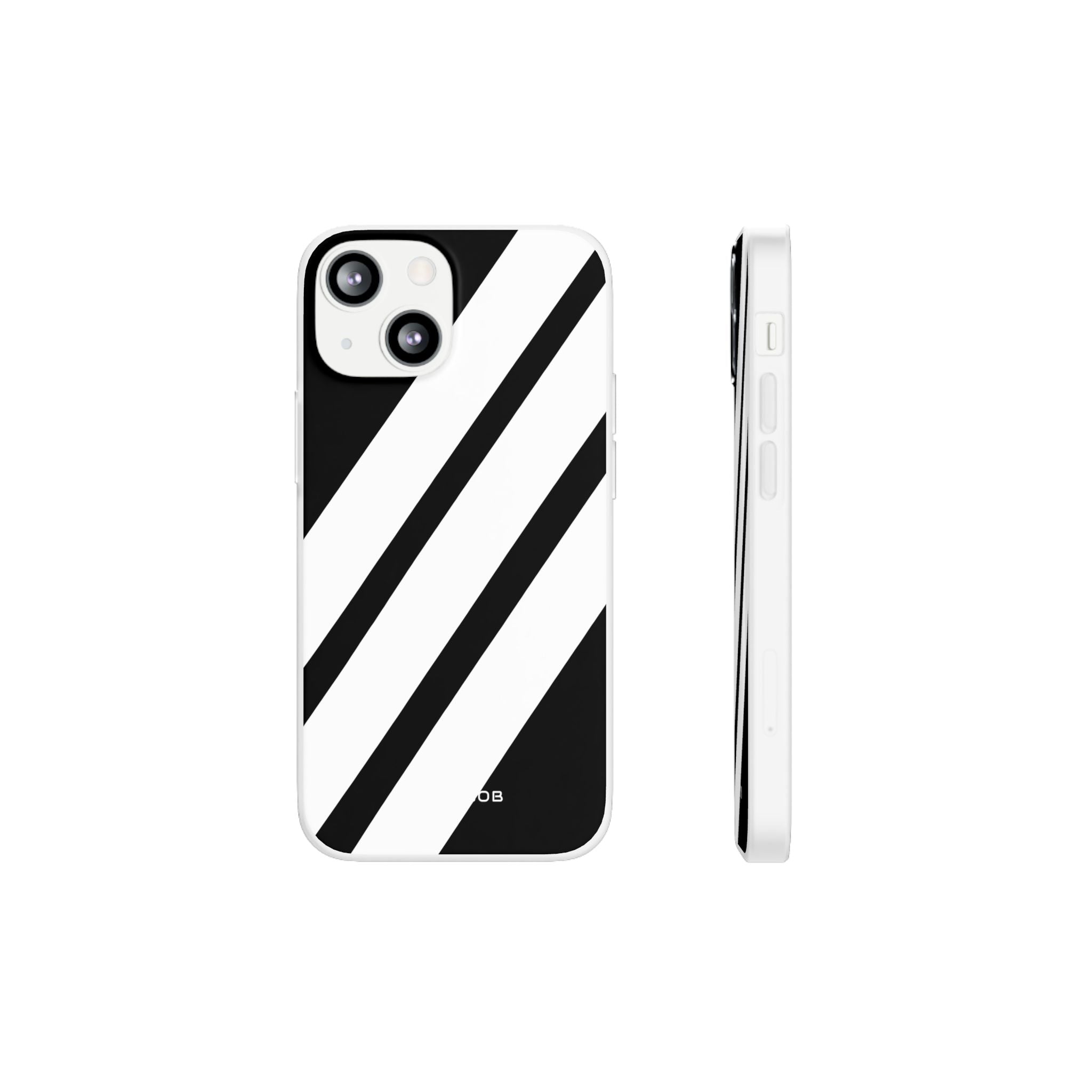 Diagonal Bands Noir iPhone 13 mini Case - Soft