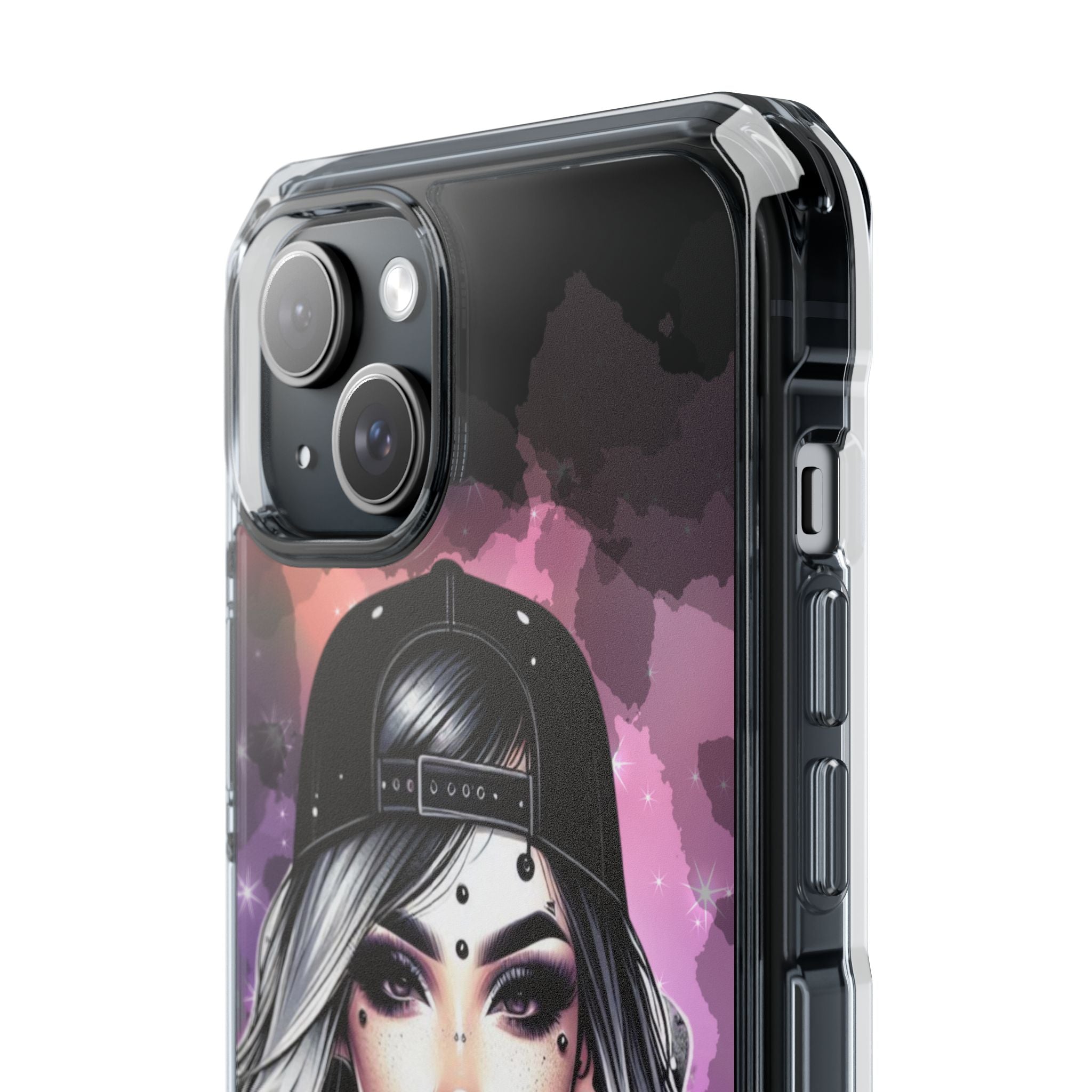 Silver Sip Nebula iPhone 15 Plus Case - Impact