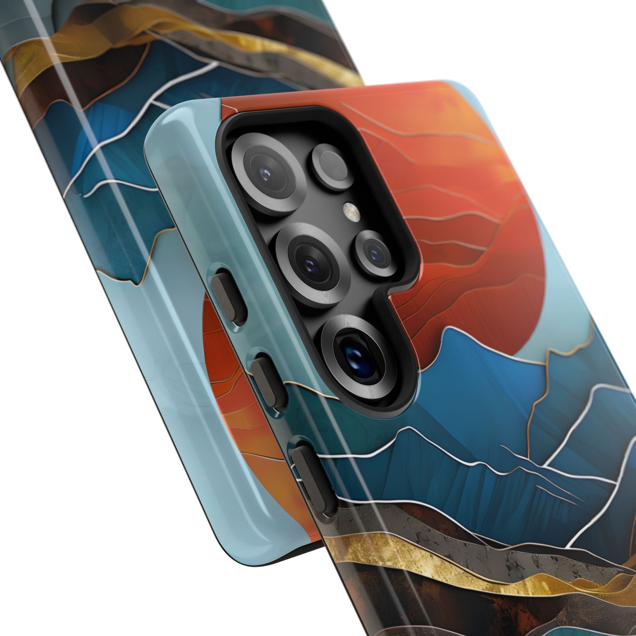 Sunset Geometry Waves - Samsung Case