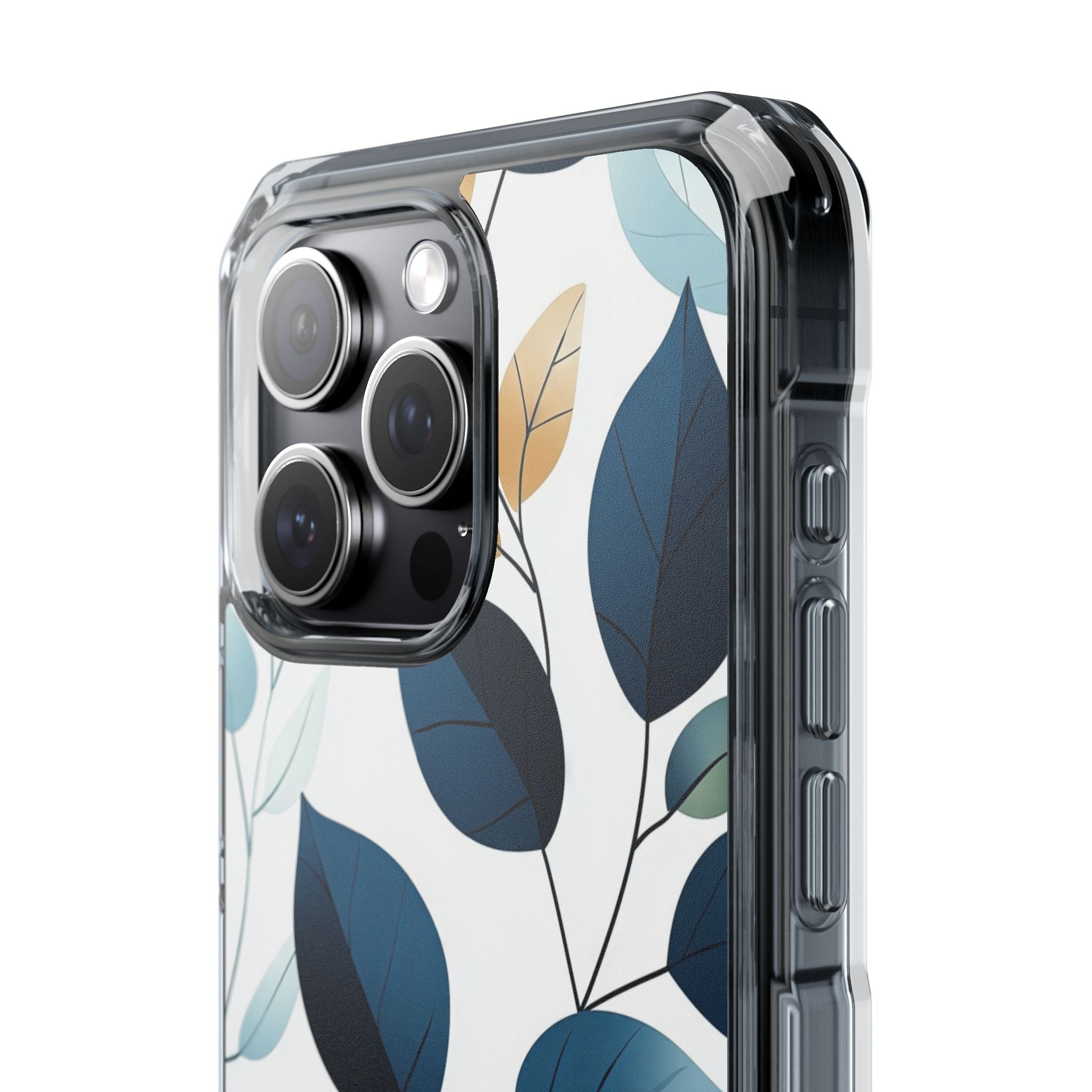 Navy Leaf Veins iPhone 15 Pro Max Case - Impact