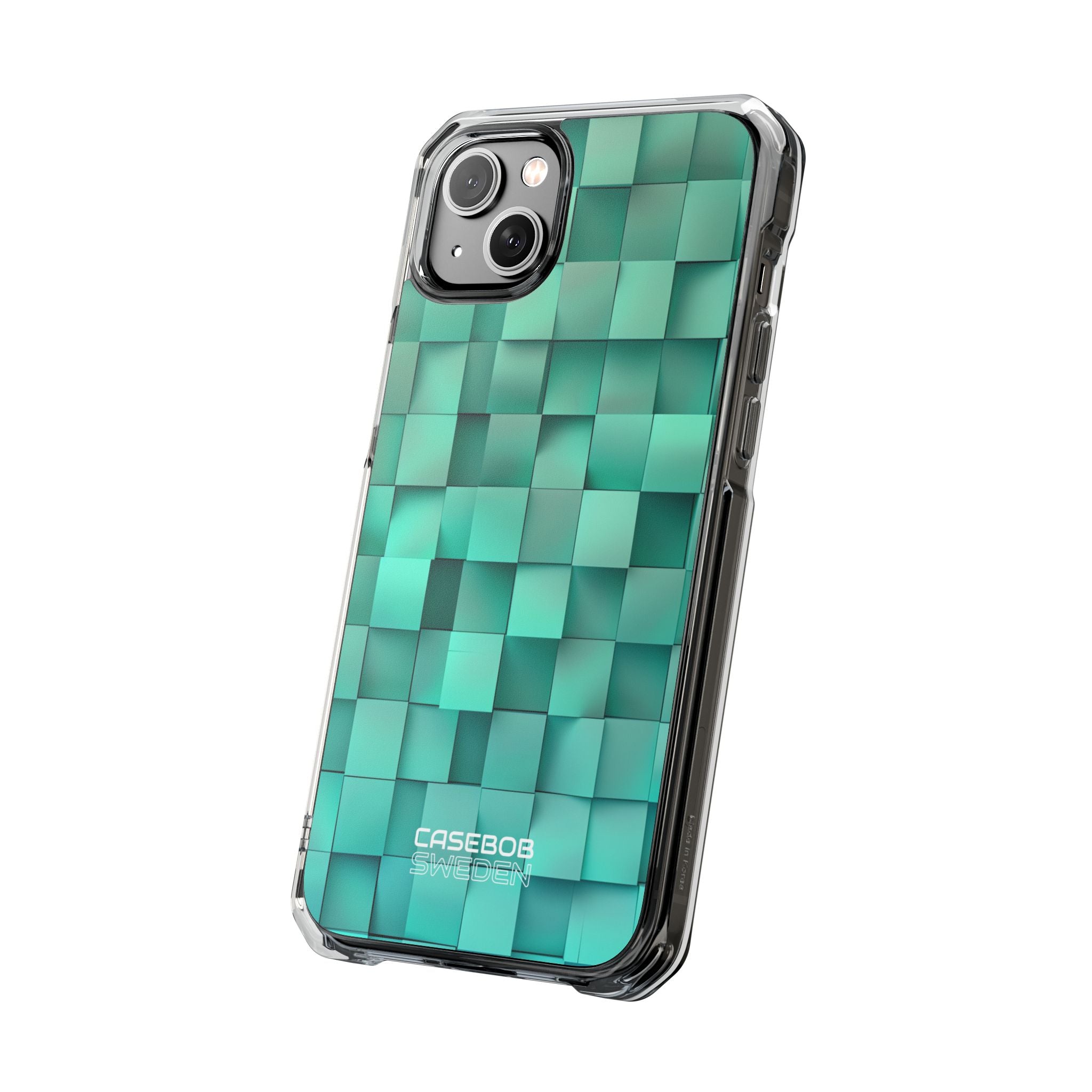 Folded Blue Squares iPhone 14 - Impact Clear+