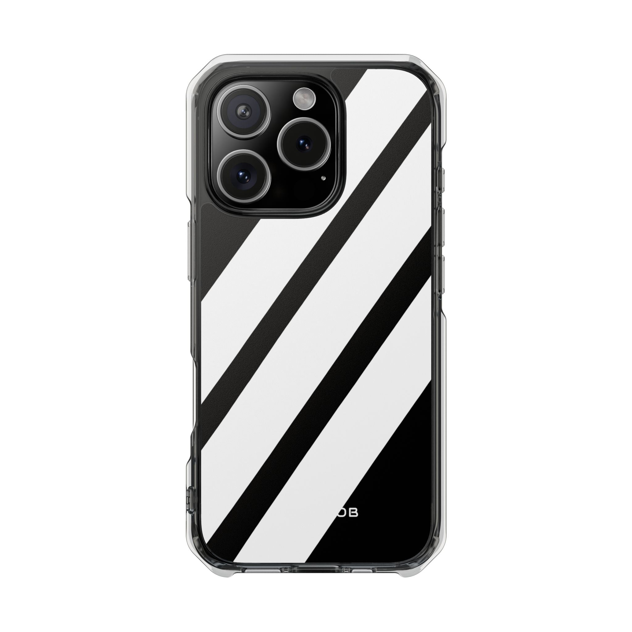 Diagonal Bands Noir iPhone 16 Pro Case - Impact