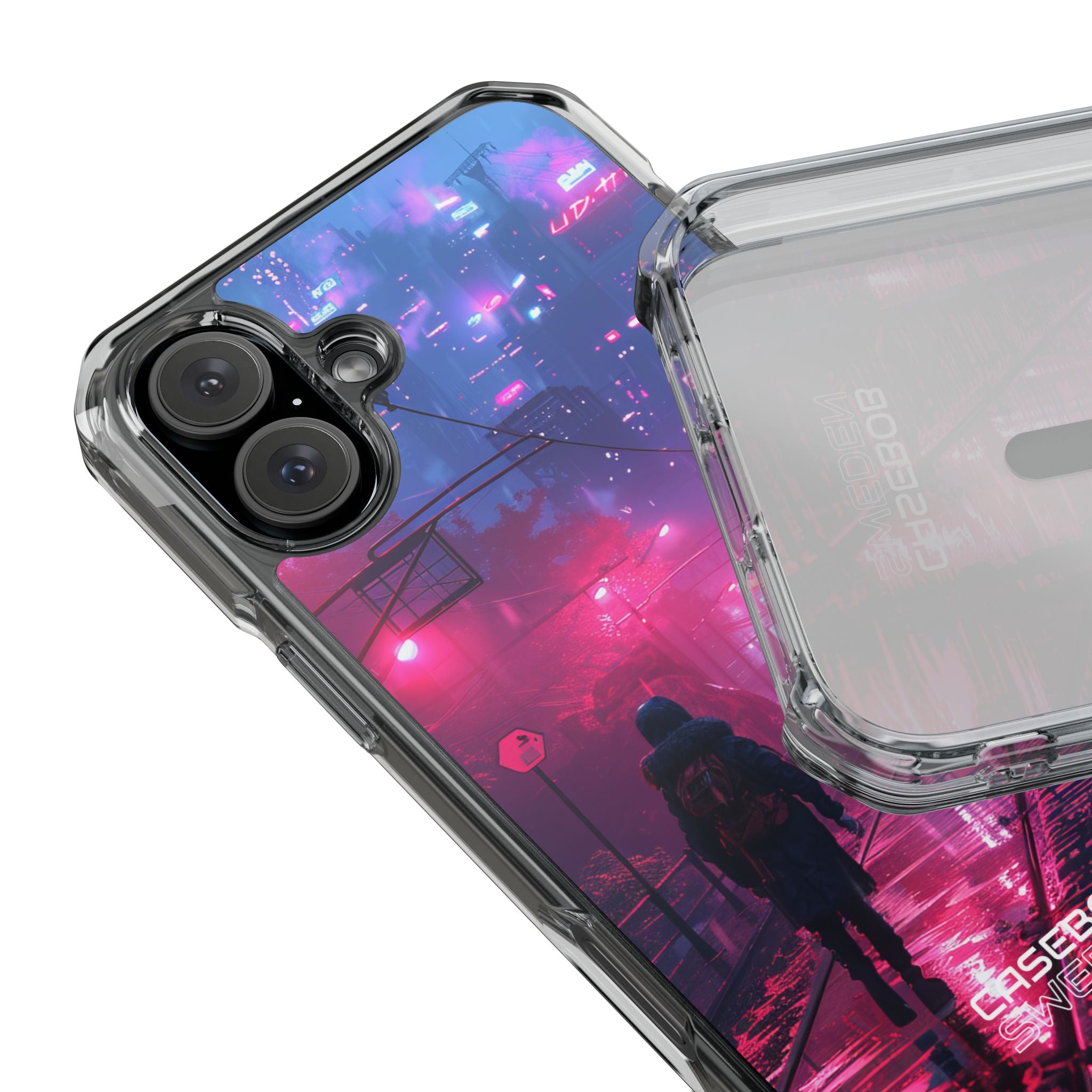 Neon Shadow City iPhone 16 - Impact Clear+