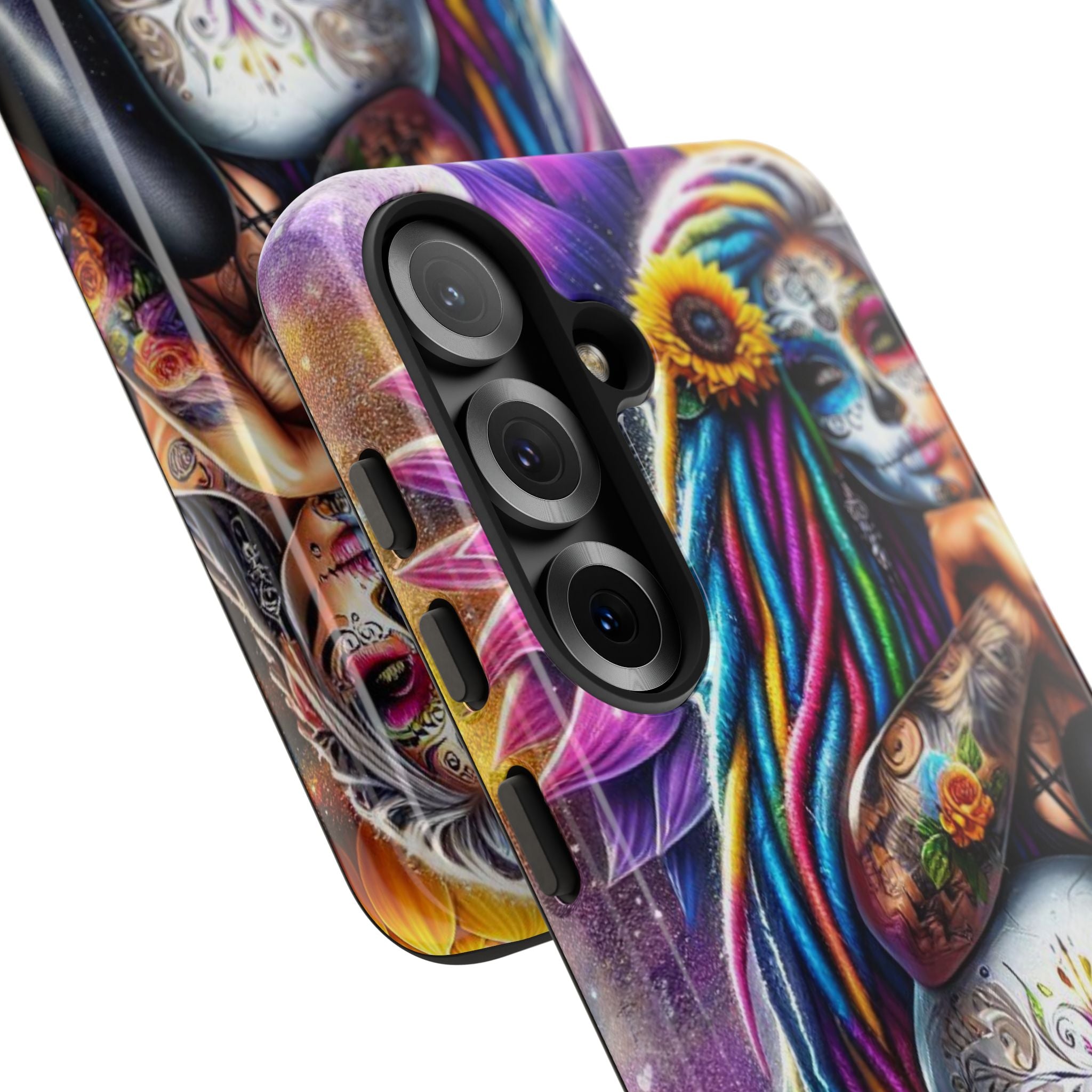 Sunflower Skull Glow Samsung S25 Case - Tough