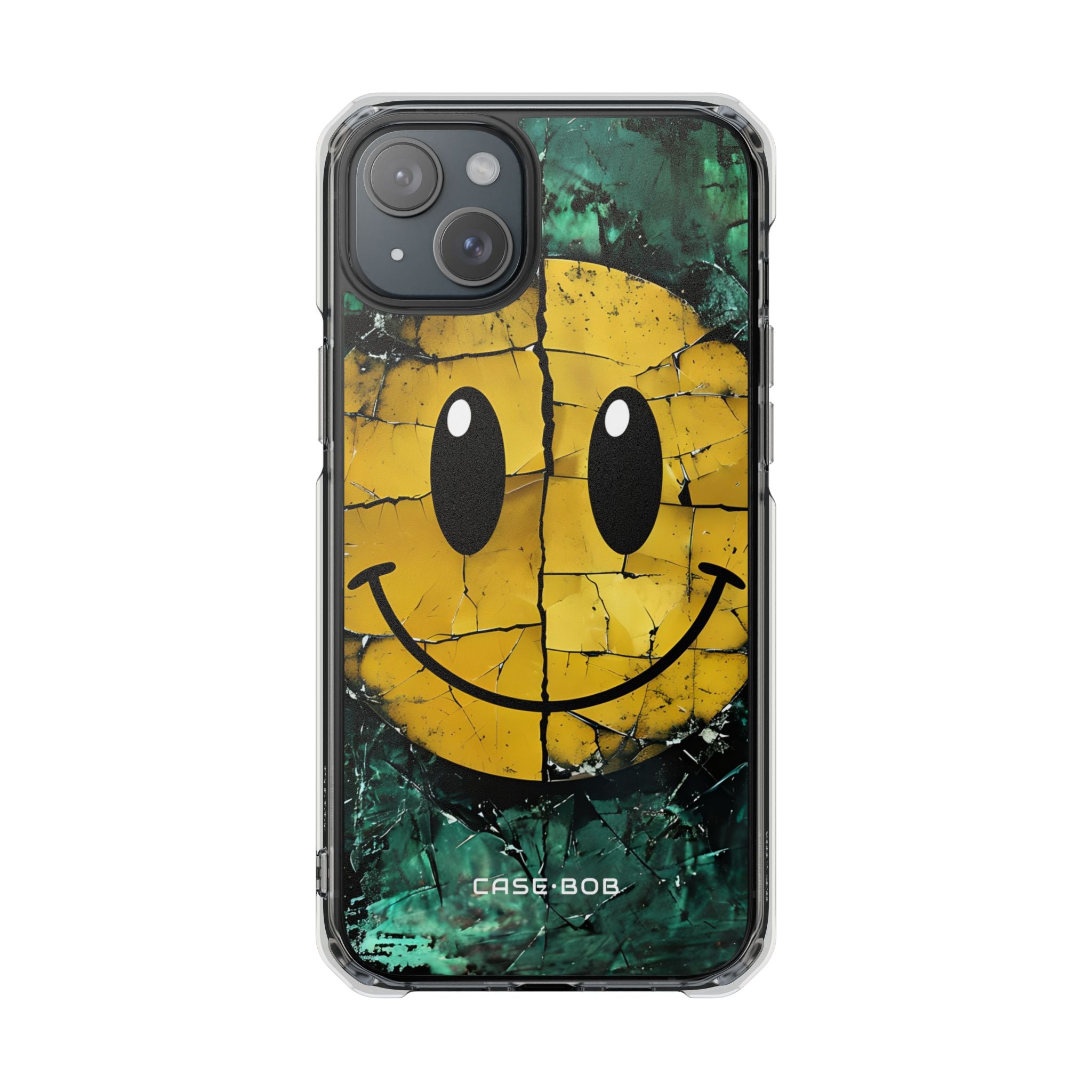 Cracked Smiley iPhone 15 Plus Case - Impact