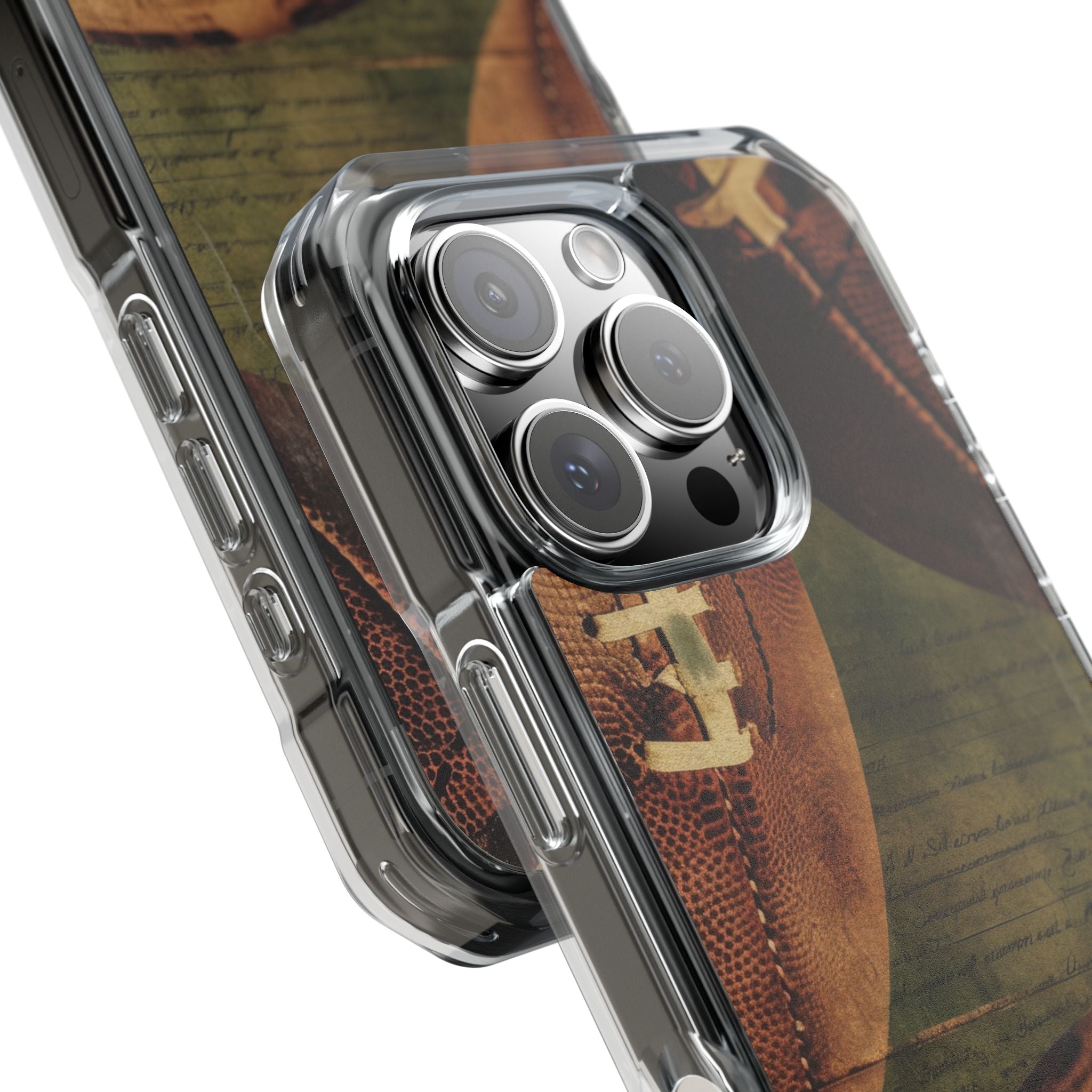 Vintage Football Textures iPhone 16 - Impact Clear+