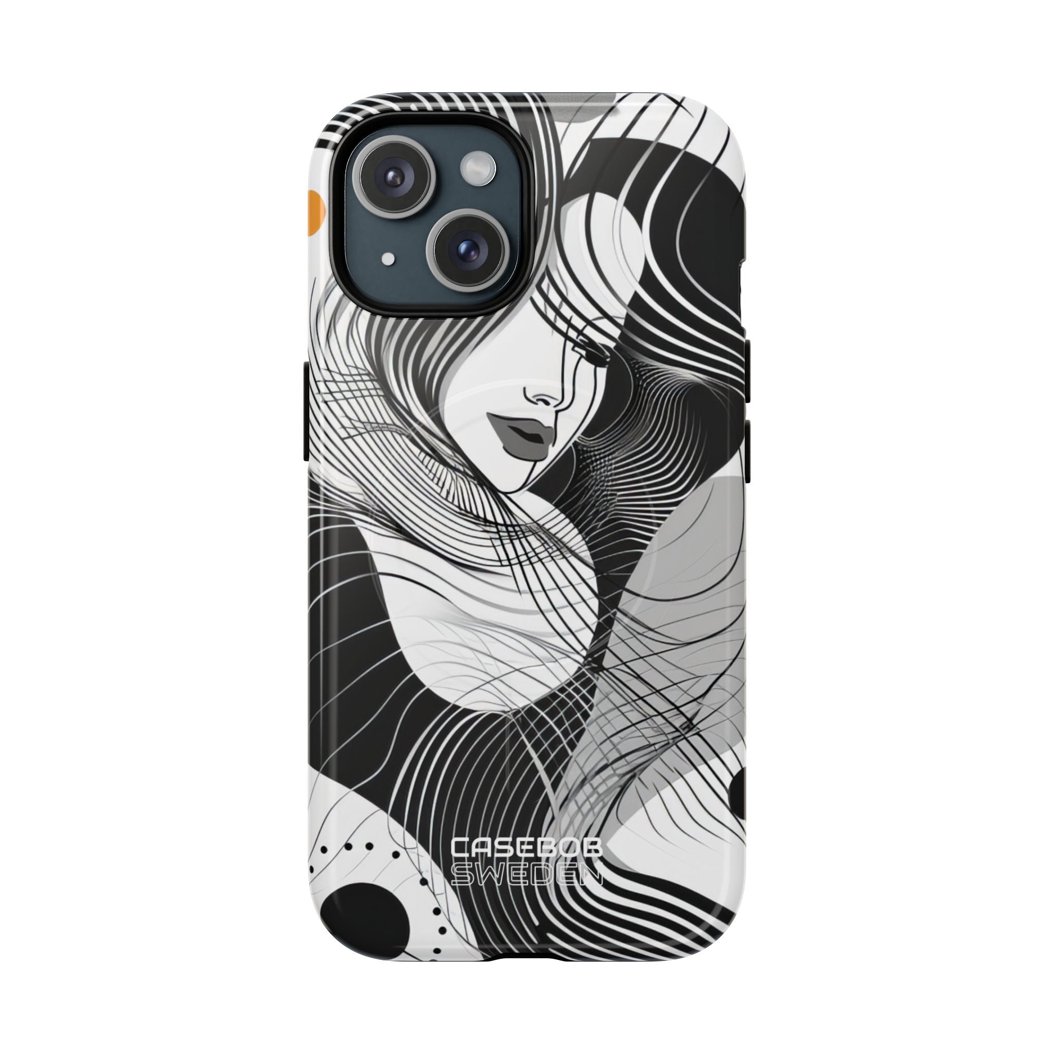Orange Wave Motion iPhone 15 - Tough+