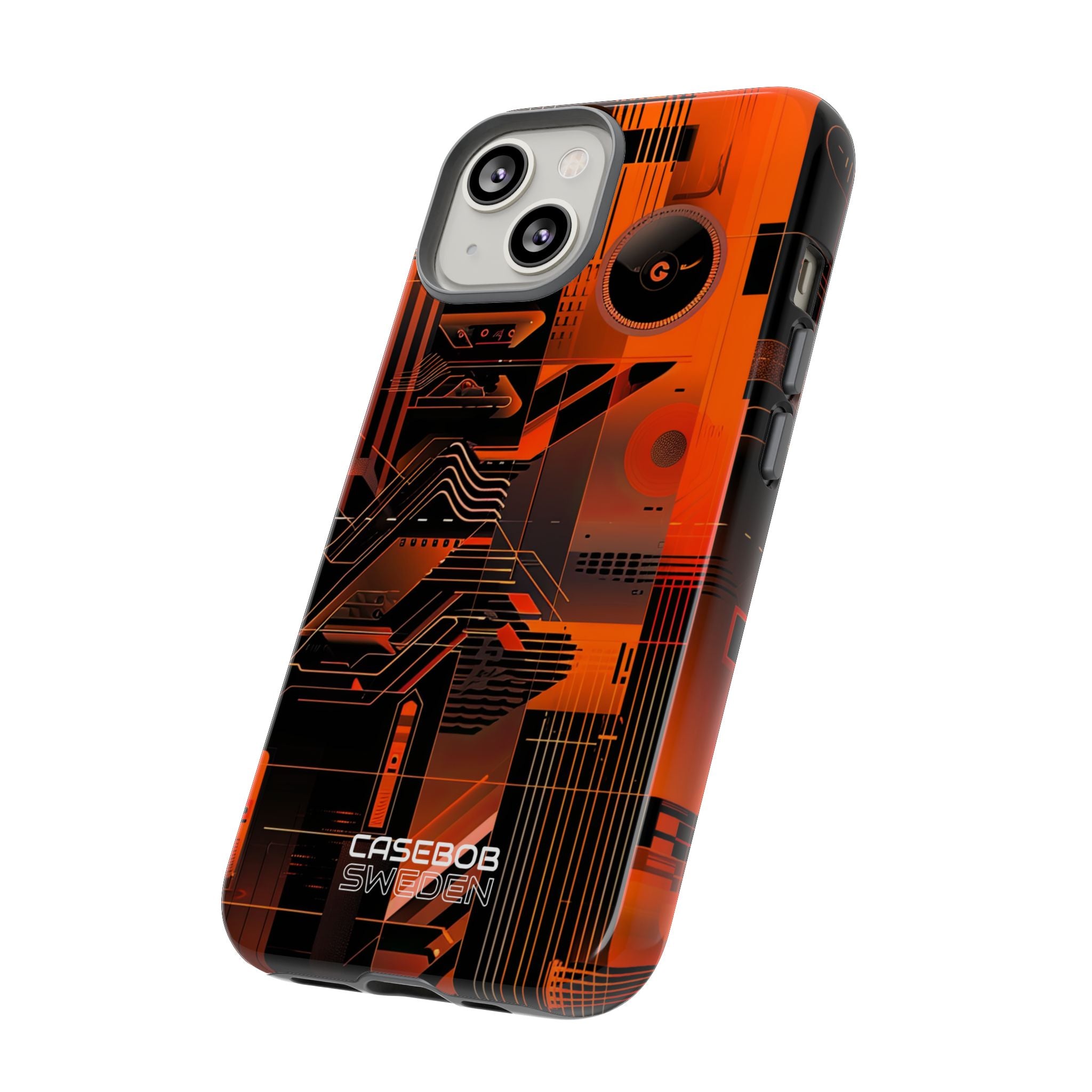 Orange Circuit Dreams iPhone 14 - Resistente